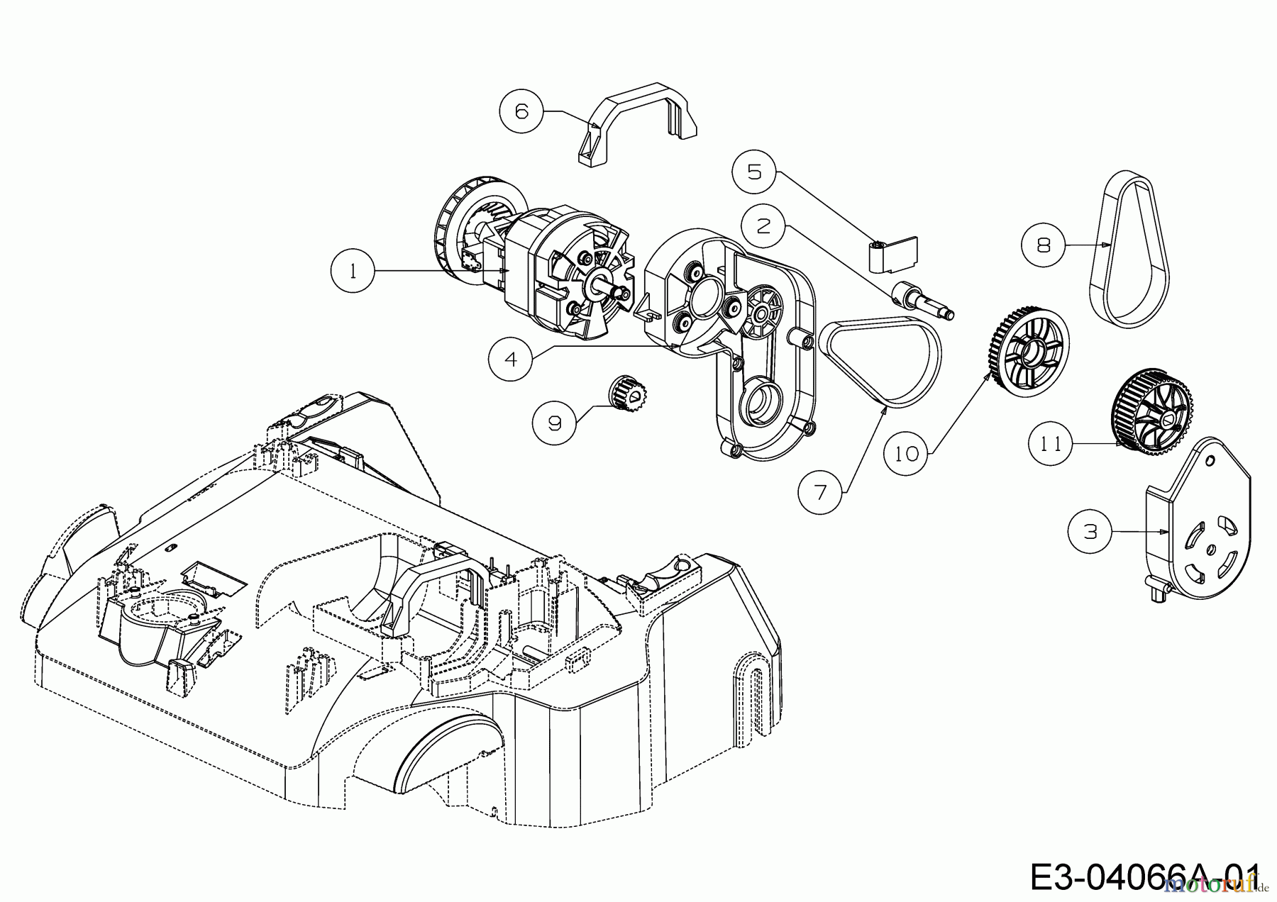  Wolf-Garten Elektrovertikutierer VA 378 E 16BFFHPAC50 (2022) Antrieb