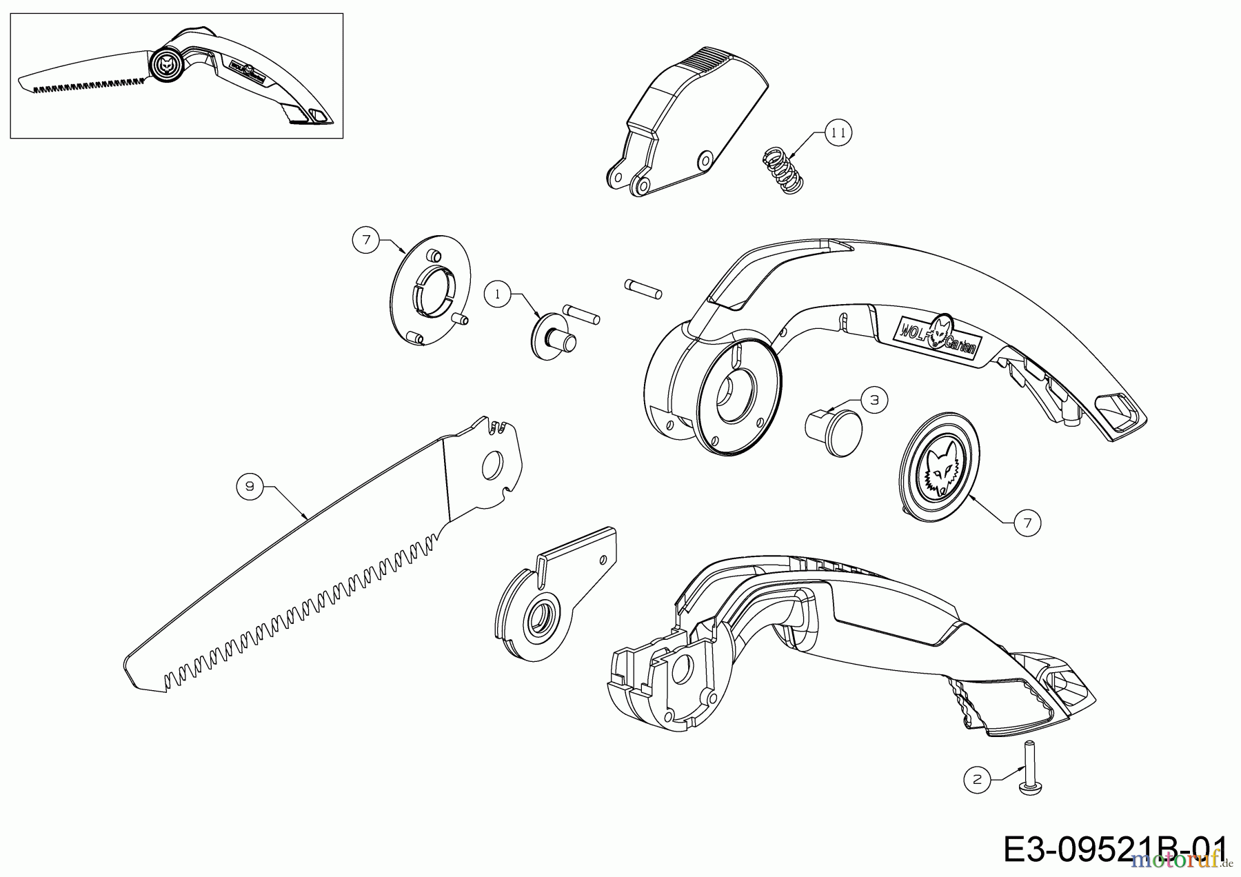  Wolf-Garten Sägen Power Cut 145 73BCA003650  (2021) Grundgerät