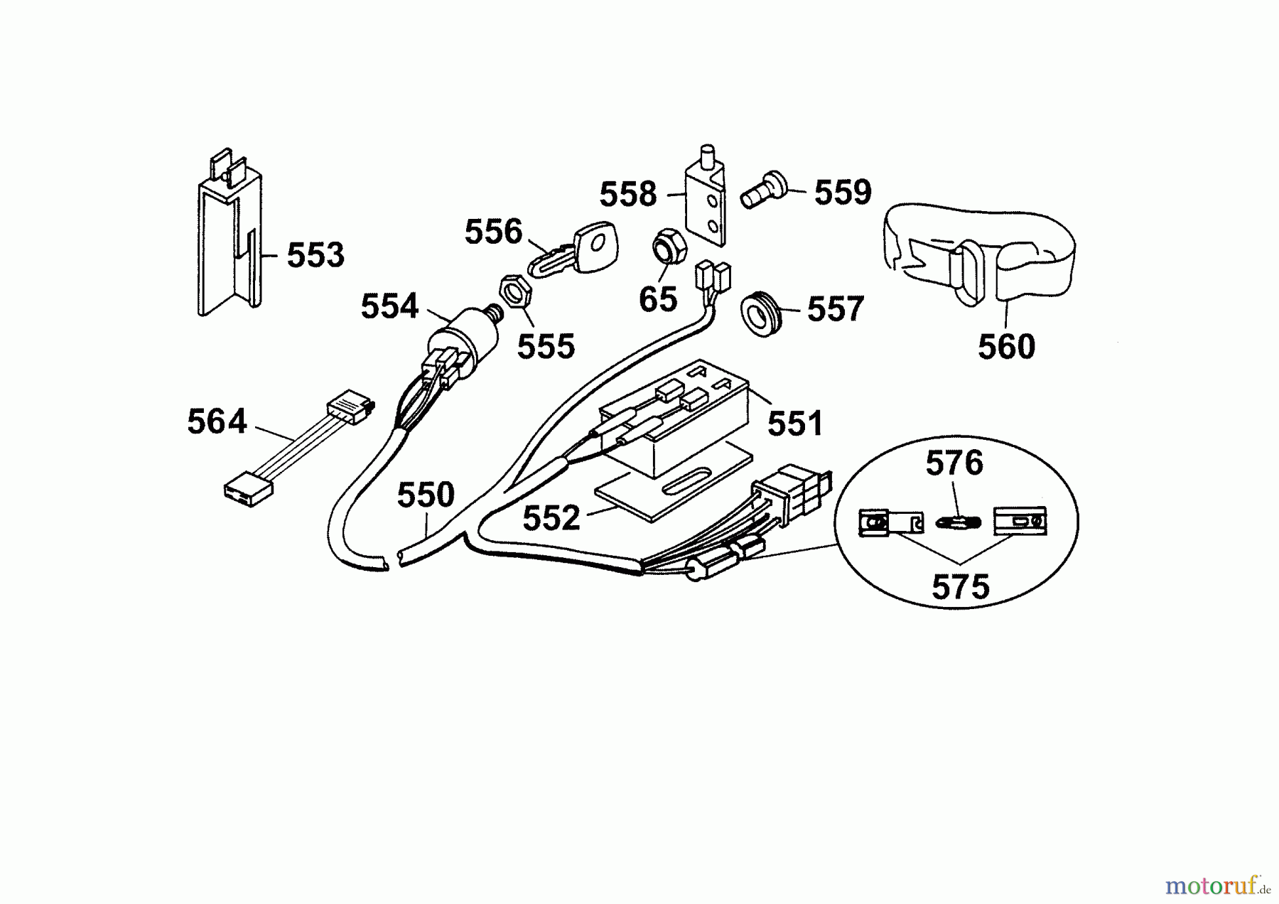 Wolf-Garten Scooter Scooter SV 4 6155000 Serie D  (2003) Kabelbaum SV 4