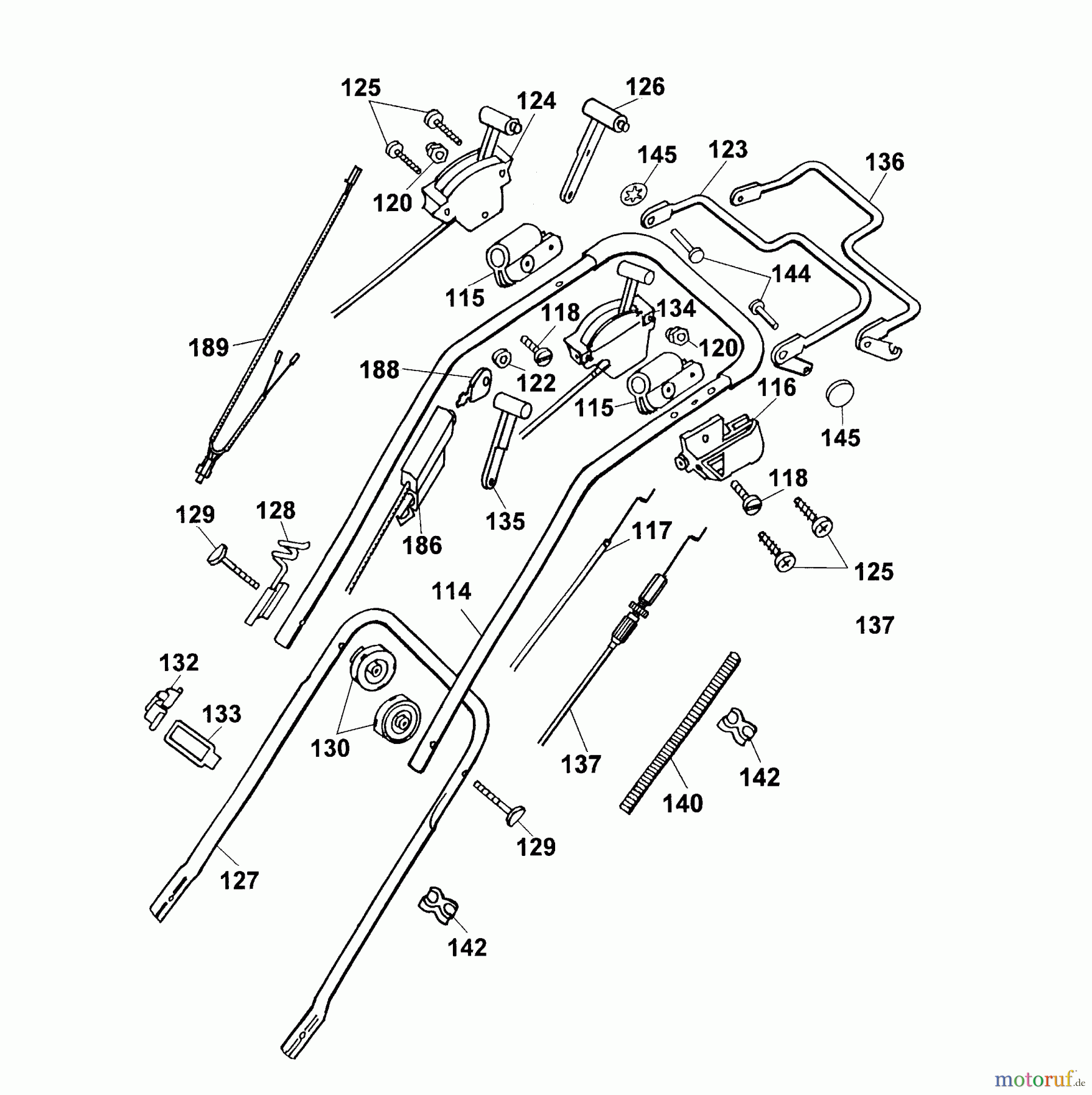  Wolf-Garten Motormäher mit Antrieb 6.47 BAi 6460000  (2003) Holm