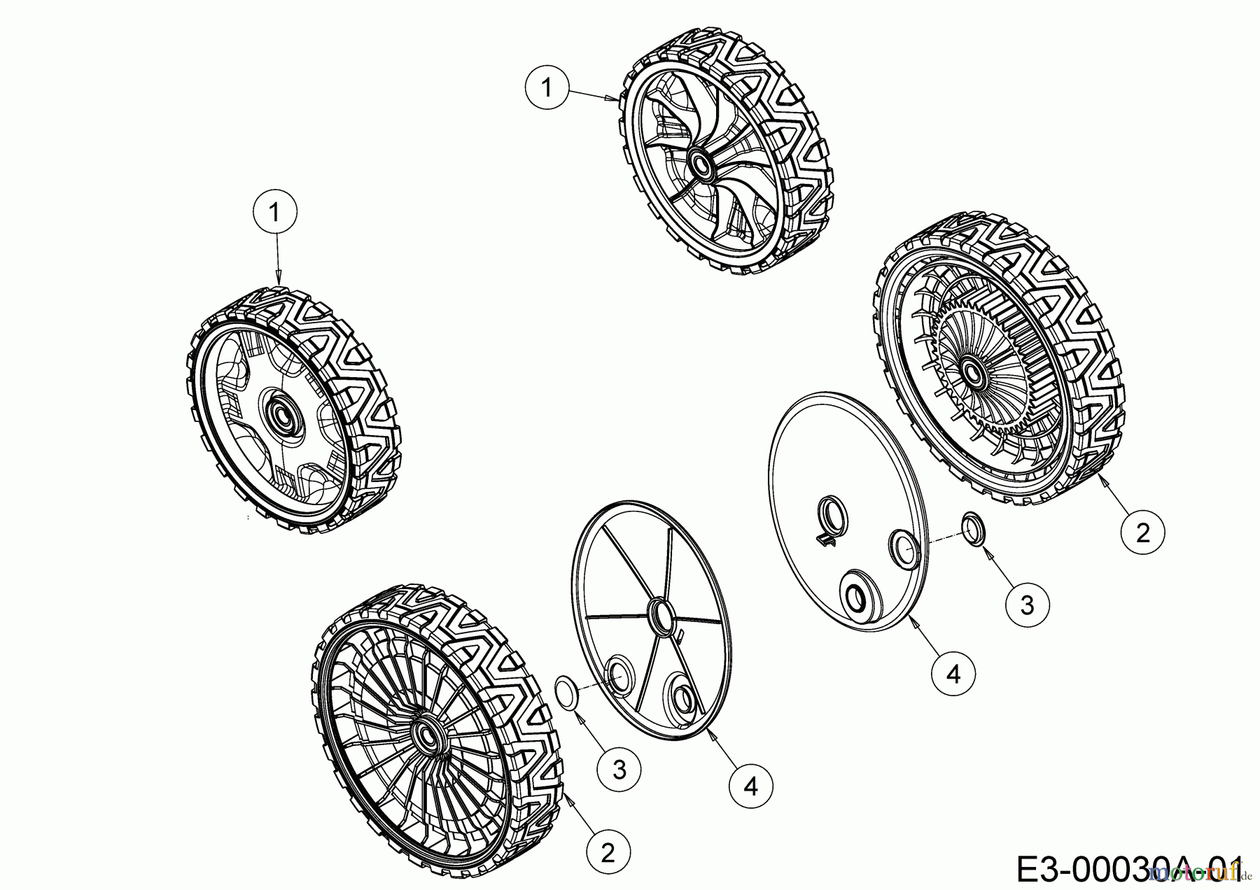  WOLF-Garten Expert Motormäher mit Antrieb Expert 46 B SP 12ABYA7F650  (2018) Räder