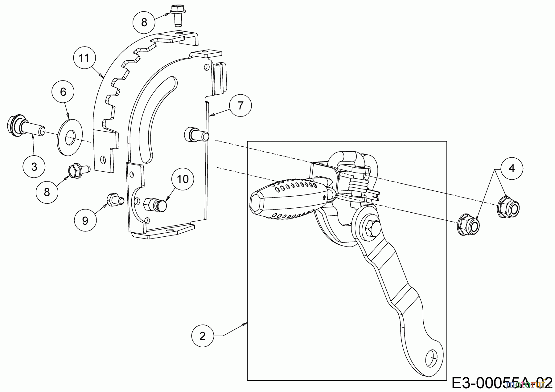  WOLF-Garten Expert Motormäher mit Antrieb Expert 53 B S 12A-ZA7F650  (2018) Höhenverstellhebel, Raste