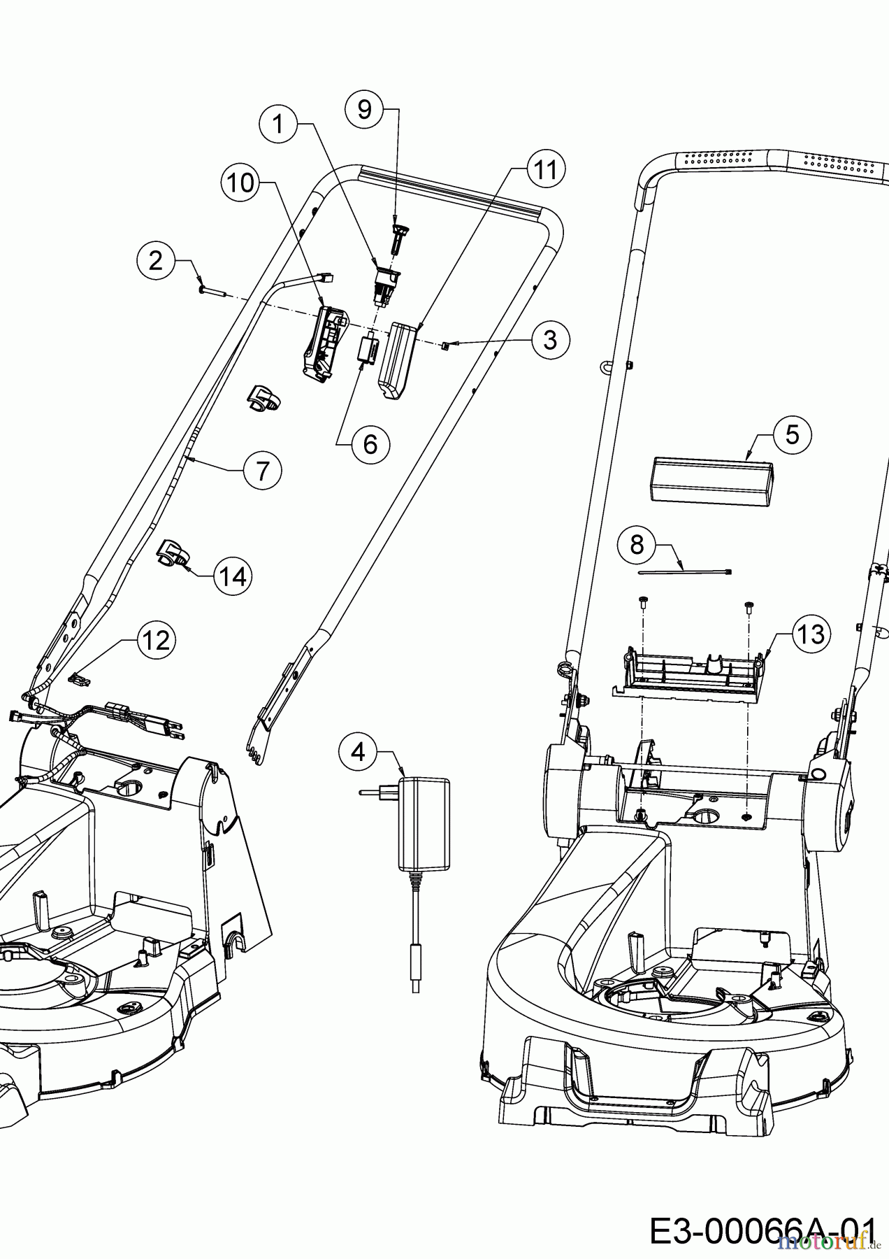  WOLF-Garten Expert Motormäher mit Antrieb Expert 46 W ES SP 12ACYAS7650  (2018) Elektroteile