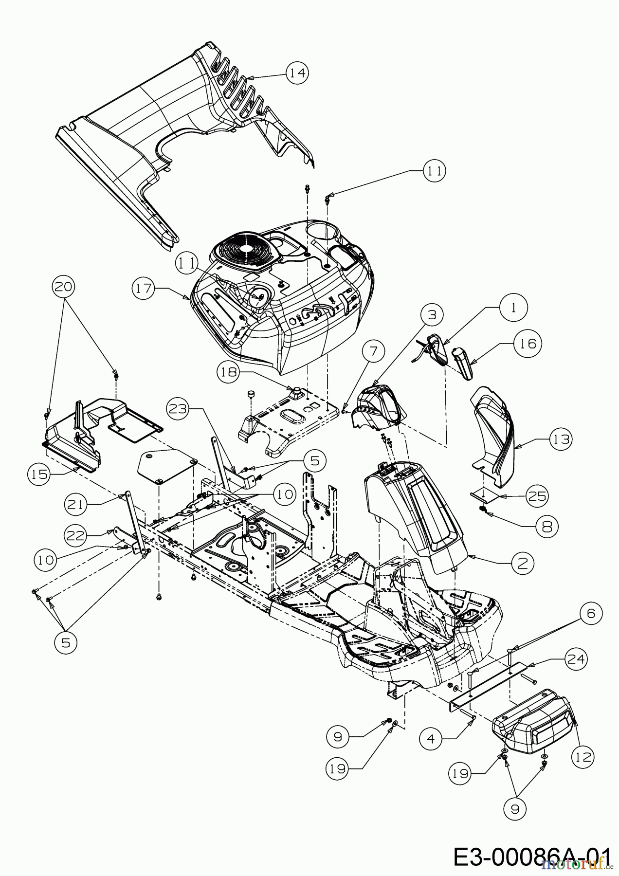  WOLF-Garten Expert Rasentraktoren Scooter Pro 13C226HD650  (2018) Frontgewicht, Verkleidungen