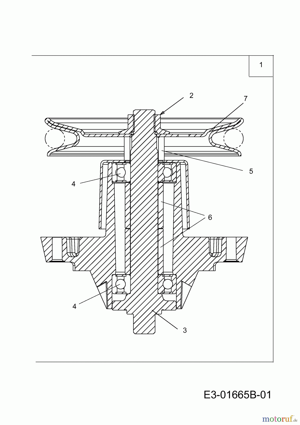  Wolf-Garten Rasentraktoren Ambition 92.130 H 13RH71RE650  (2011) Messerspindel 618-0324C