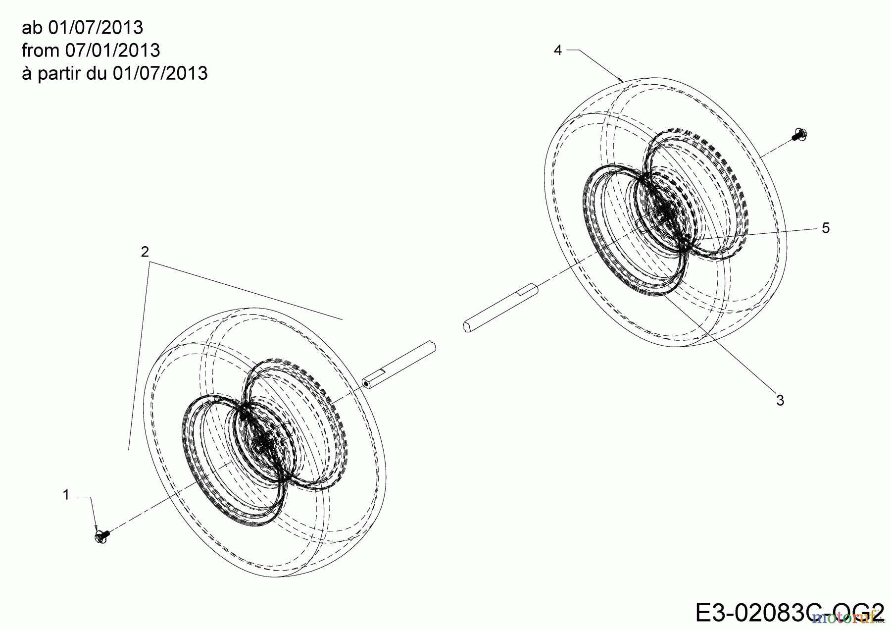  Wolf-Garten Rasentraktoren Select 76.125 T 13AH76RA650  (2013) Räder hinten 18x6.5 ab 01/07/2013