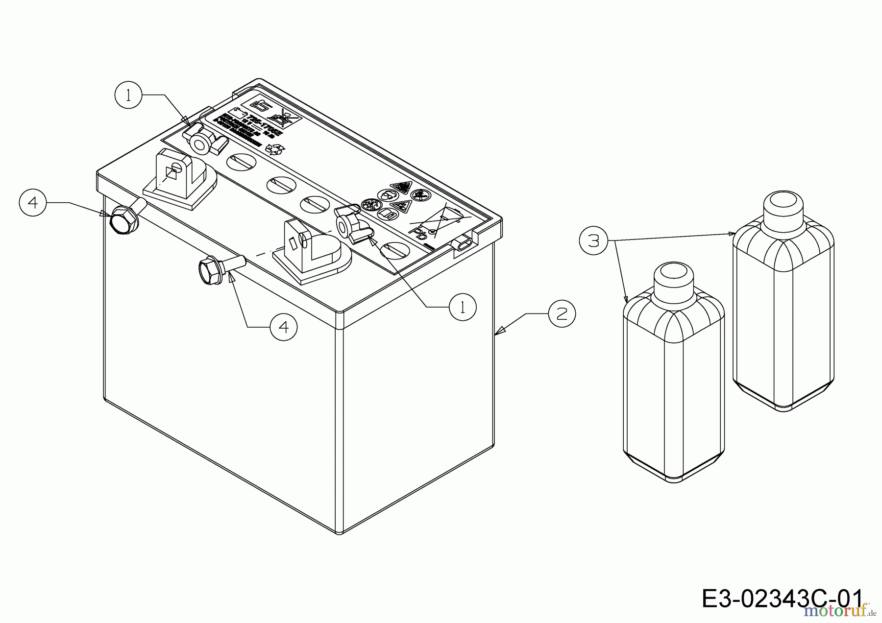  WOLF-Garten Expert Rasentraktoren Expert 105.165 A 13HN90WN650  (2015) Batterie