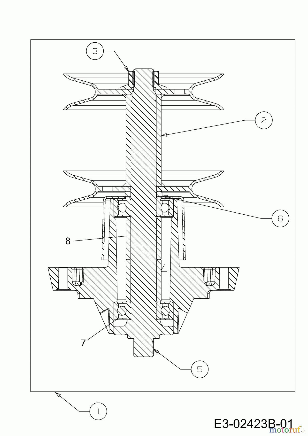 WOLF-Garten Expert Rasentraktoren Expert 122.240 H 13AI91WJ650  (2012) Messerspindel 618-04162B