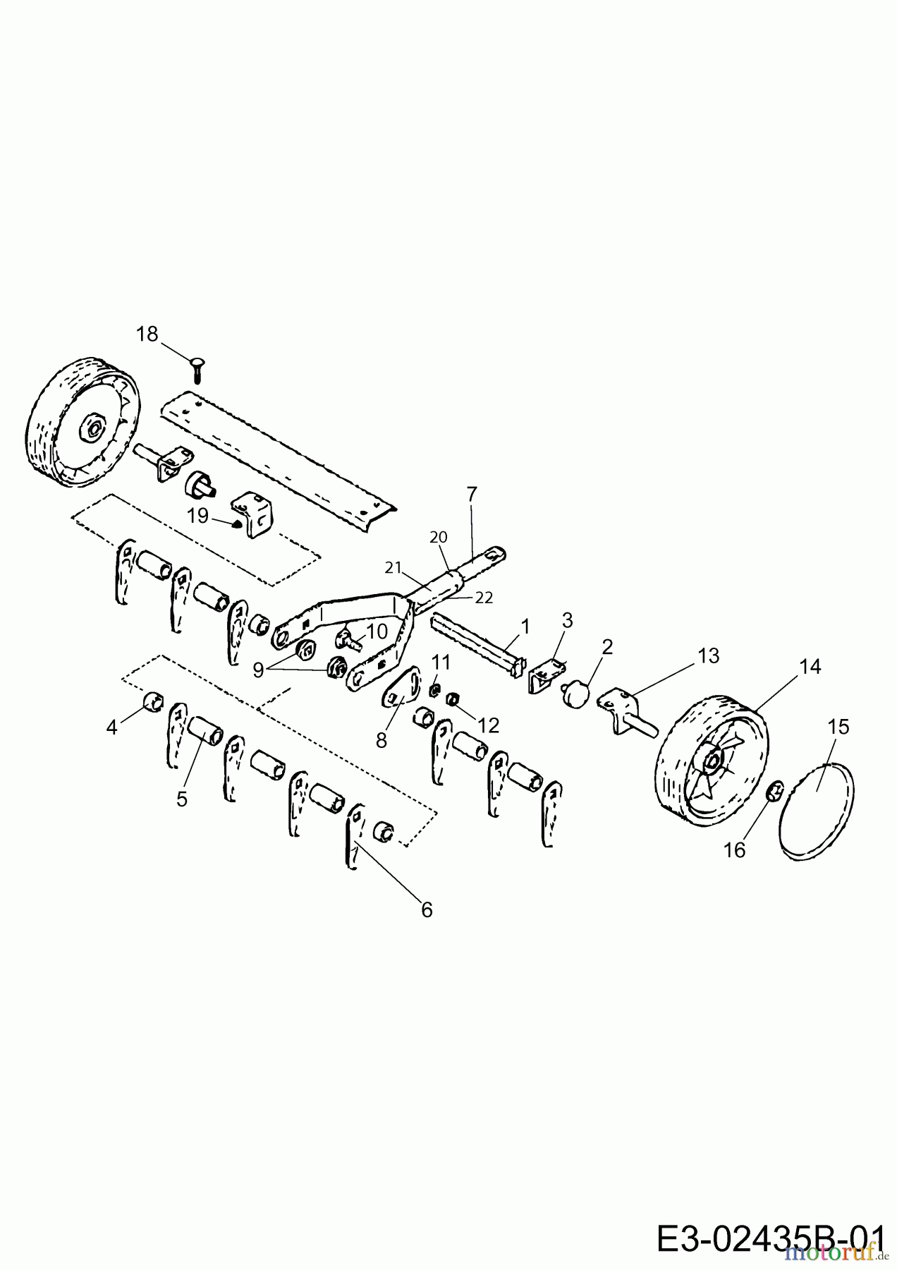  Wolf-Garten MultiStar multi-star® - Rasenpflege UR-M 3 (Vertikutierer) 3547000  (2003) Grundgerät