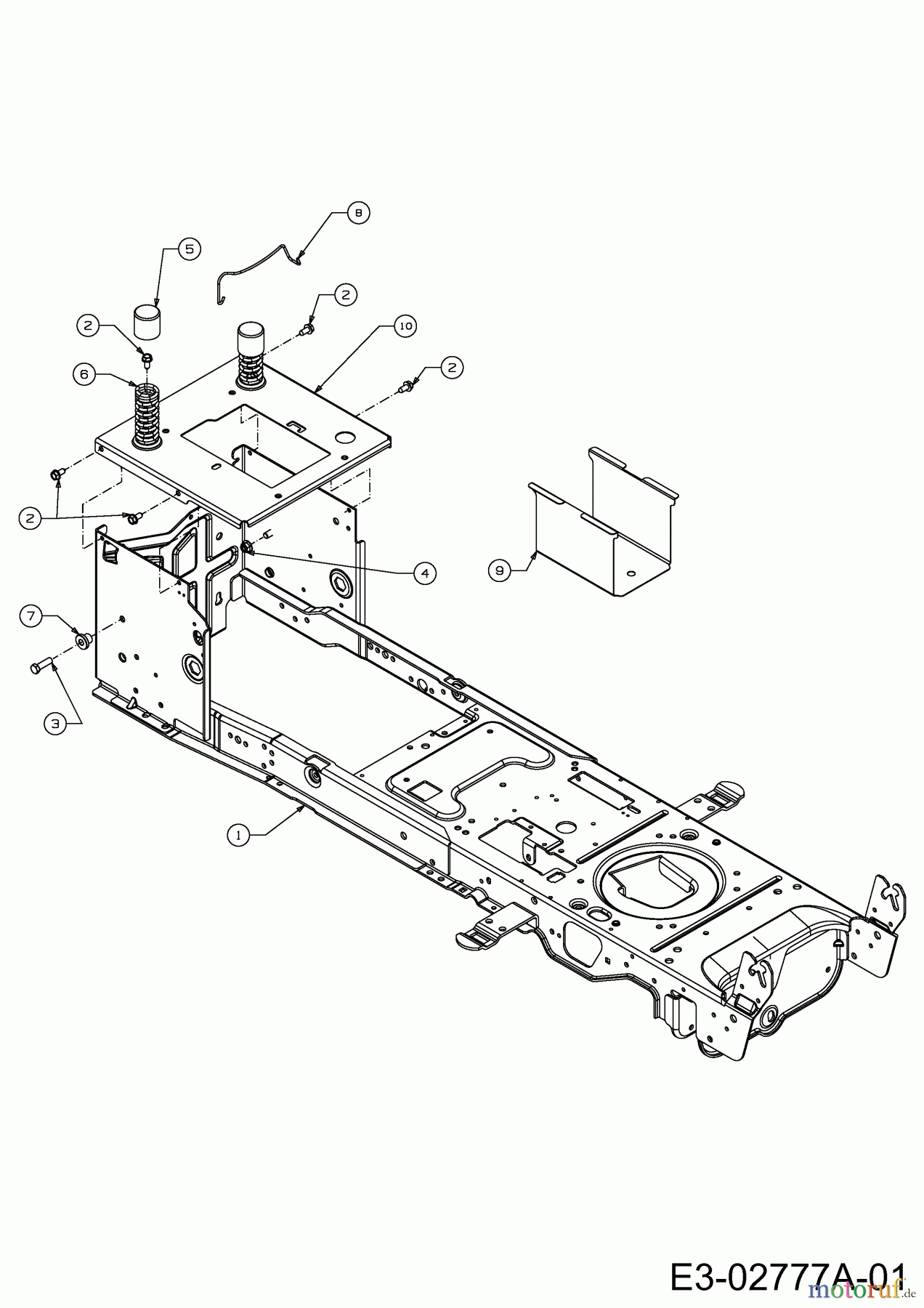  WOLF-Garten Expert Rasentraktoren Expert 96.160 H 13BG93WF650  (2014) Rahmen