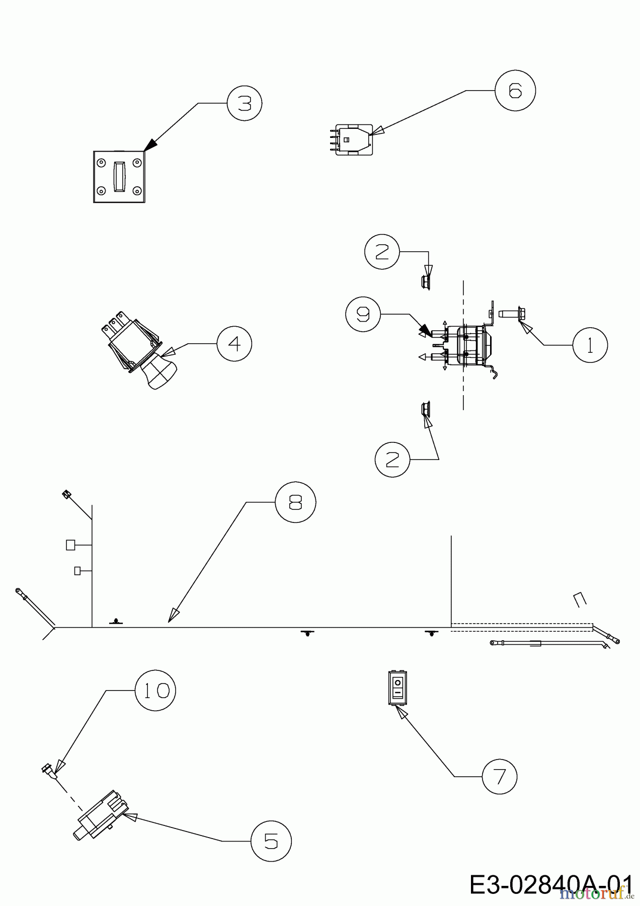  WOLF-Garten Expert Rasentraktoren Expert 96.160 H 13BG93WF650  (2014) Elektroteile