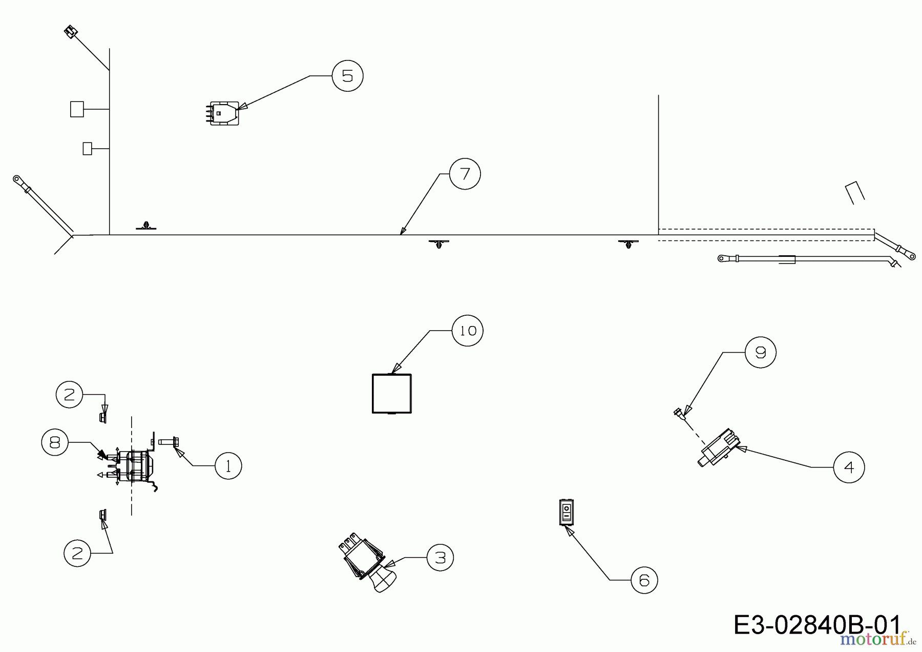  WOLF-Garten Expert Rasentraktoren Expert 107.200 H 13AP93WS350  (2015) Elektroteile