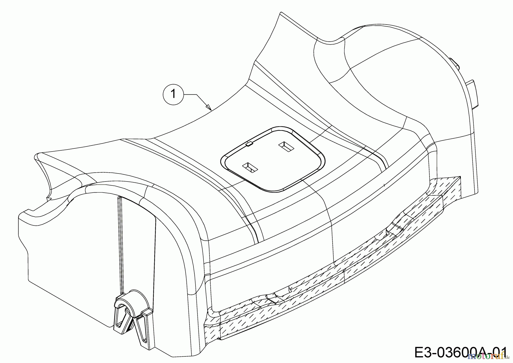  Wolf-Garten Motormäher mit Antrieb S 4600 A 12B-TO5N650  (2016) Abdeckung Vorderachse