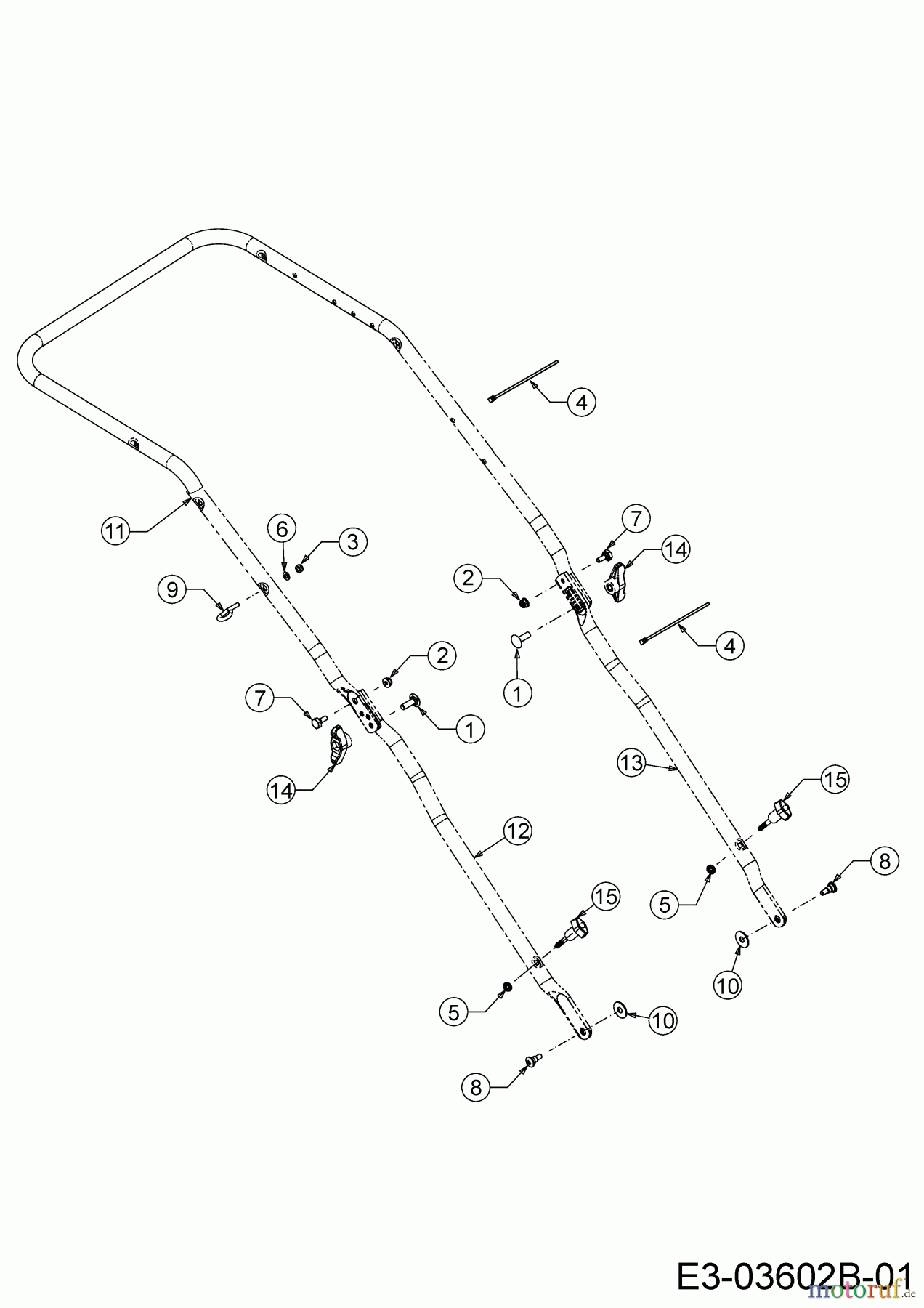  Wolf-Garten Motormäher mit Antrieb WA 46 A 12A-TO5B650  (2018) Holm