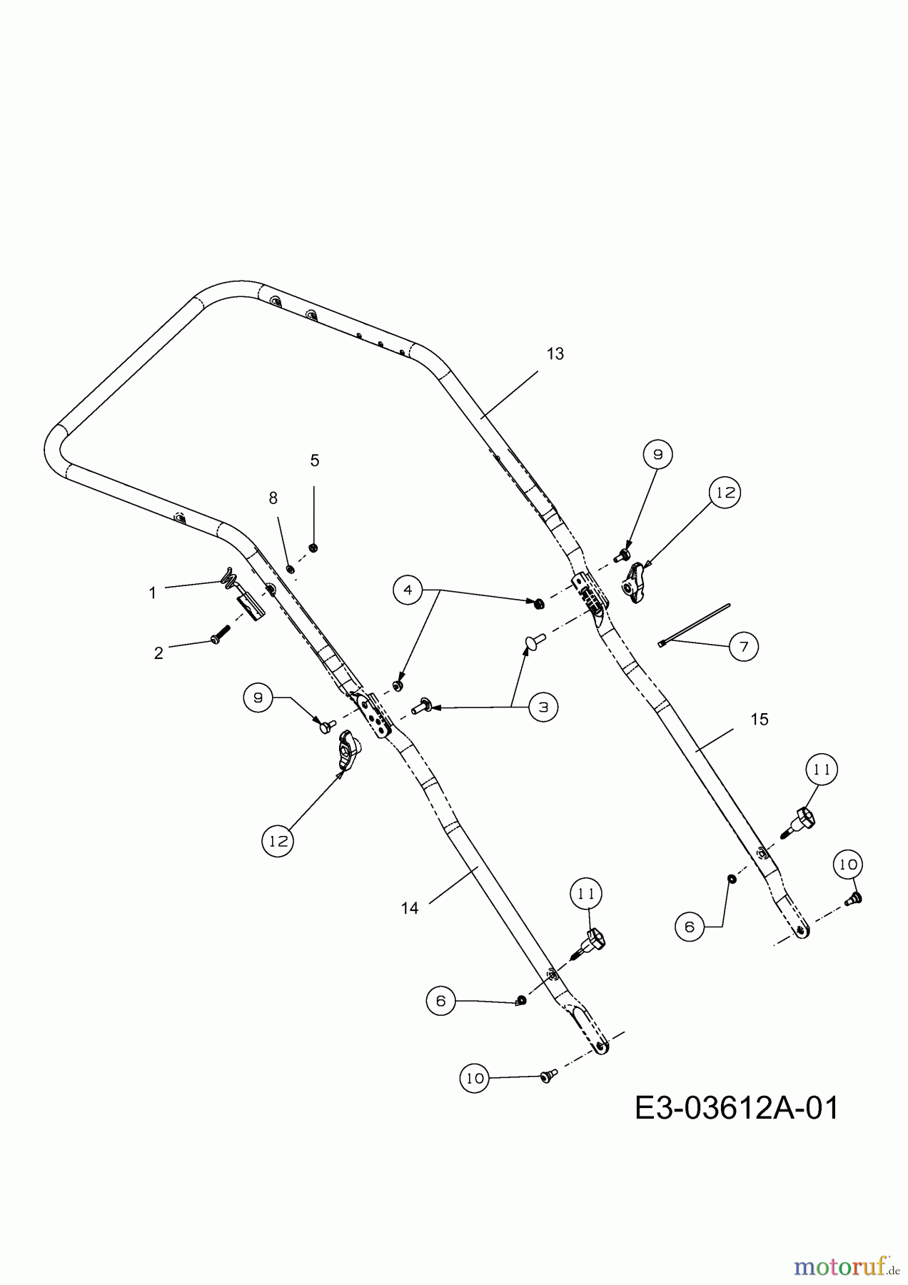  WOLF-Garten Expert Motormäher Expert 460 11A-TUKC650  (2016) Holm