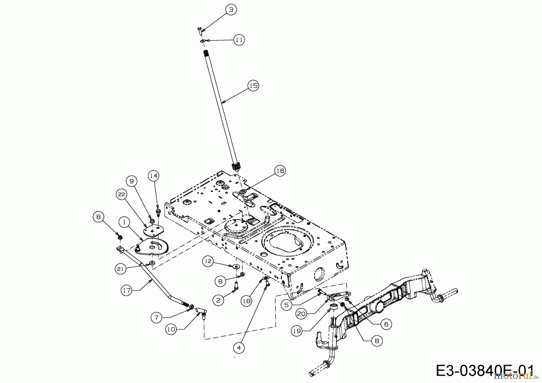  Wolf-Garten Rasentraktoren Select 105.155 T 13HM77RN650  (2014) Lenkung