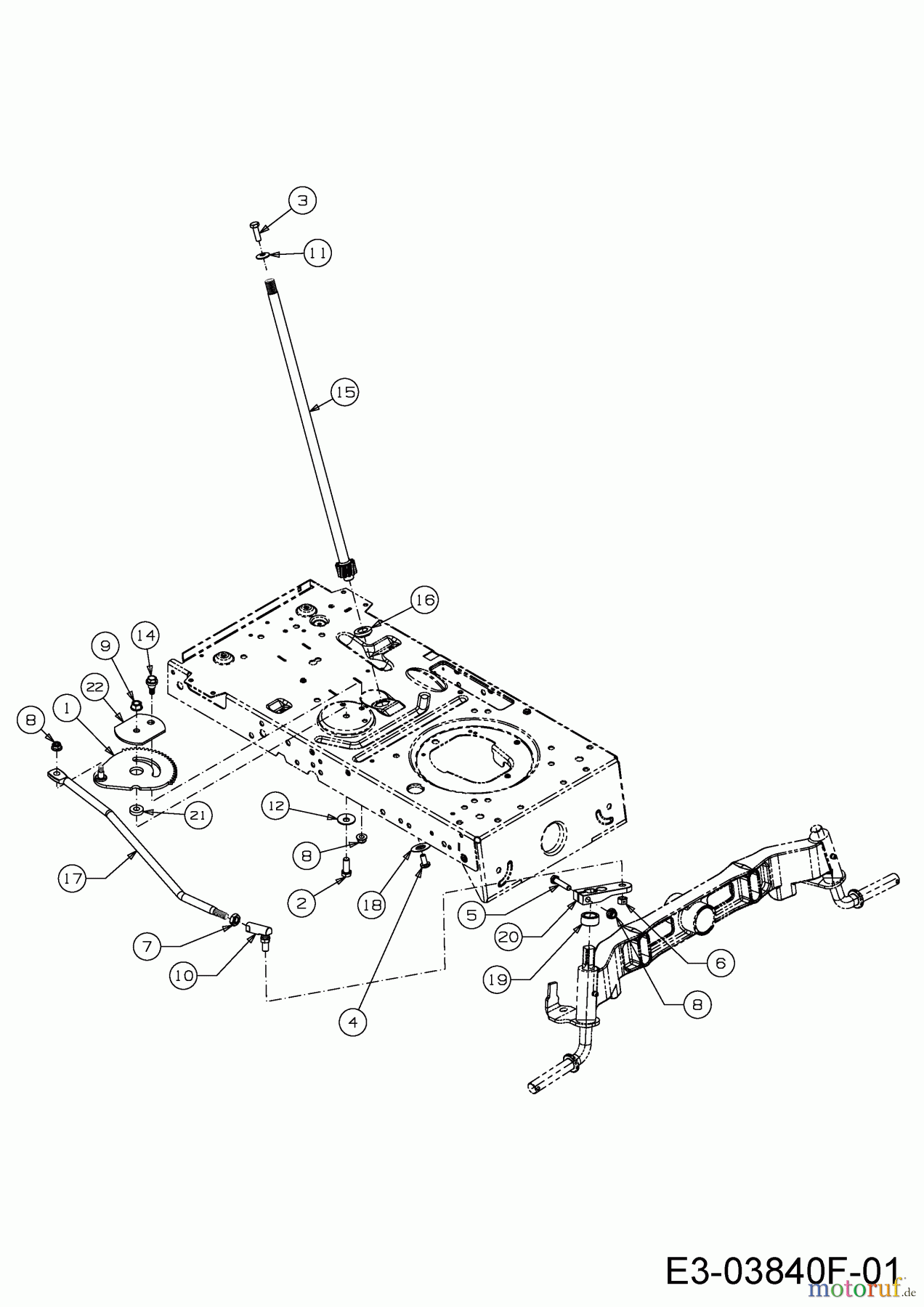  Wolf-Garten Rasentraktoren A 105.180 H 13HT71WN650  (2015) Lenkung