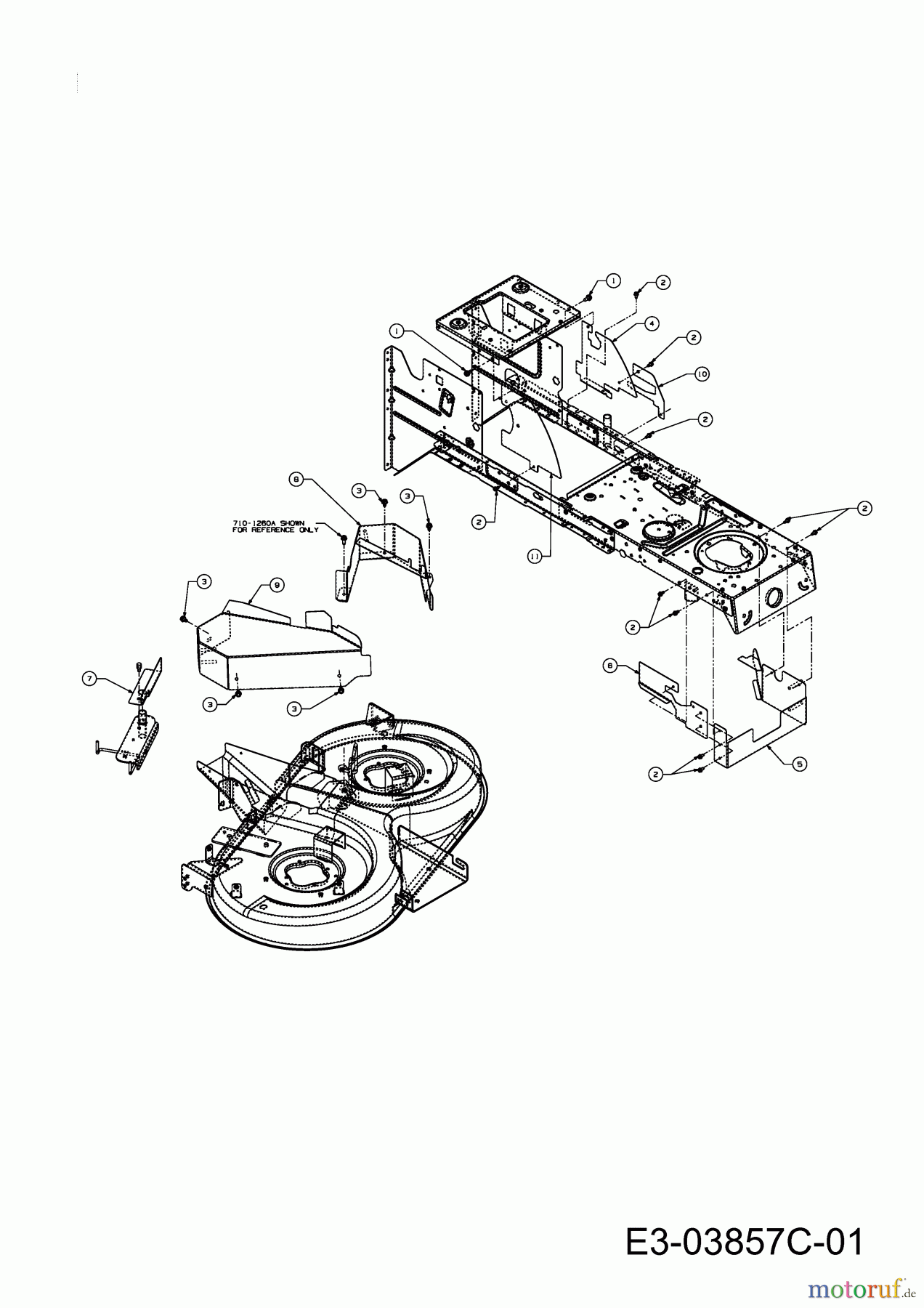  Wolf-Garten Rasentraktoren Select 105.155 T 13RM77RN650  (2011) Keilriemenschutz Mähwerk N (40