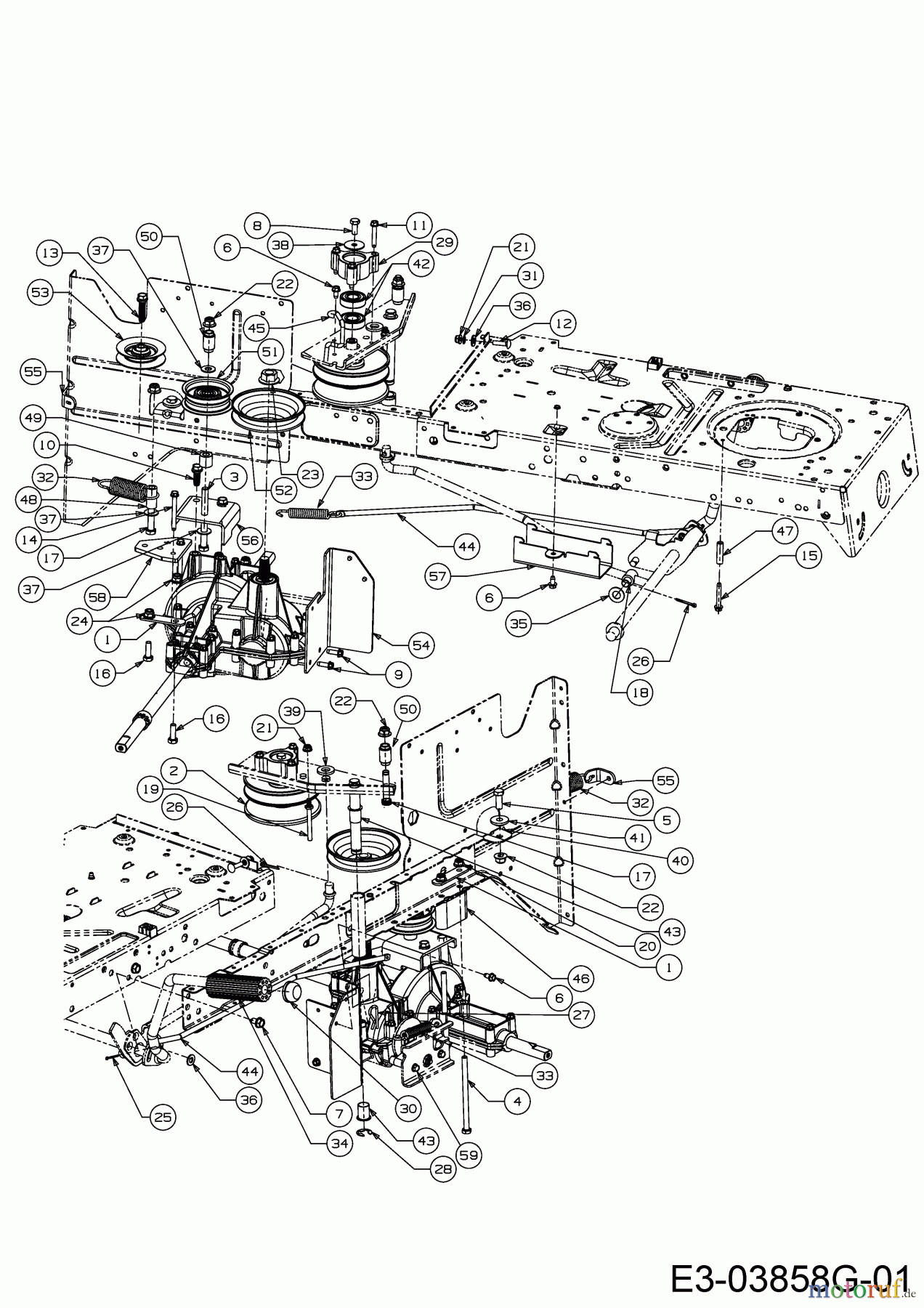  Wolf-Garten Rasentraktoren Select 105.155 T 13HM77RN650  (2014) Fahrantrieb