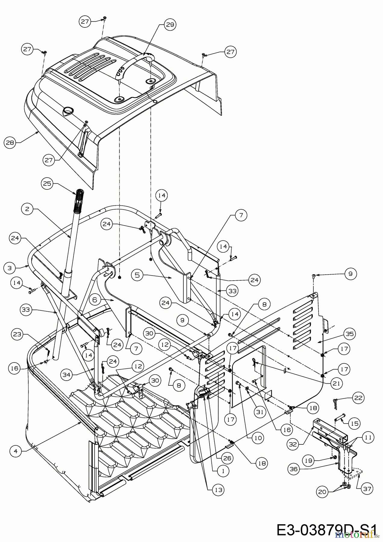  Wolf-Garten Rasentraktoren A 92 H 13AH71RE650  (2018) Grasfangeinrichtung