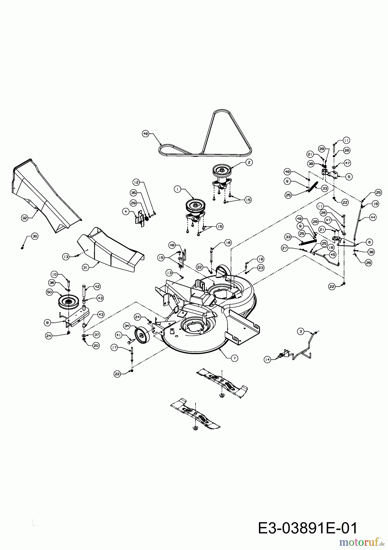  Wolf-Garten Rasentraktoren Ambition 92.130 H 13RH71RE650  (2011) Mähwerk E (36