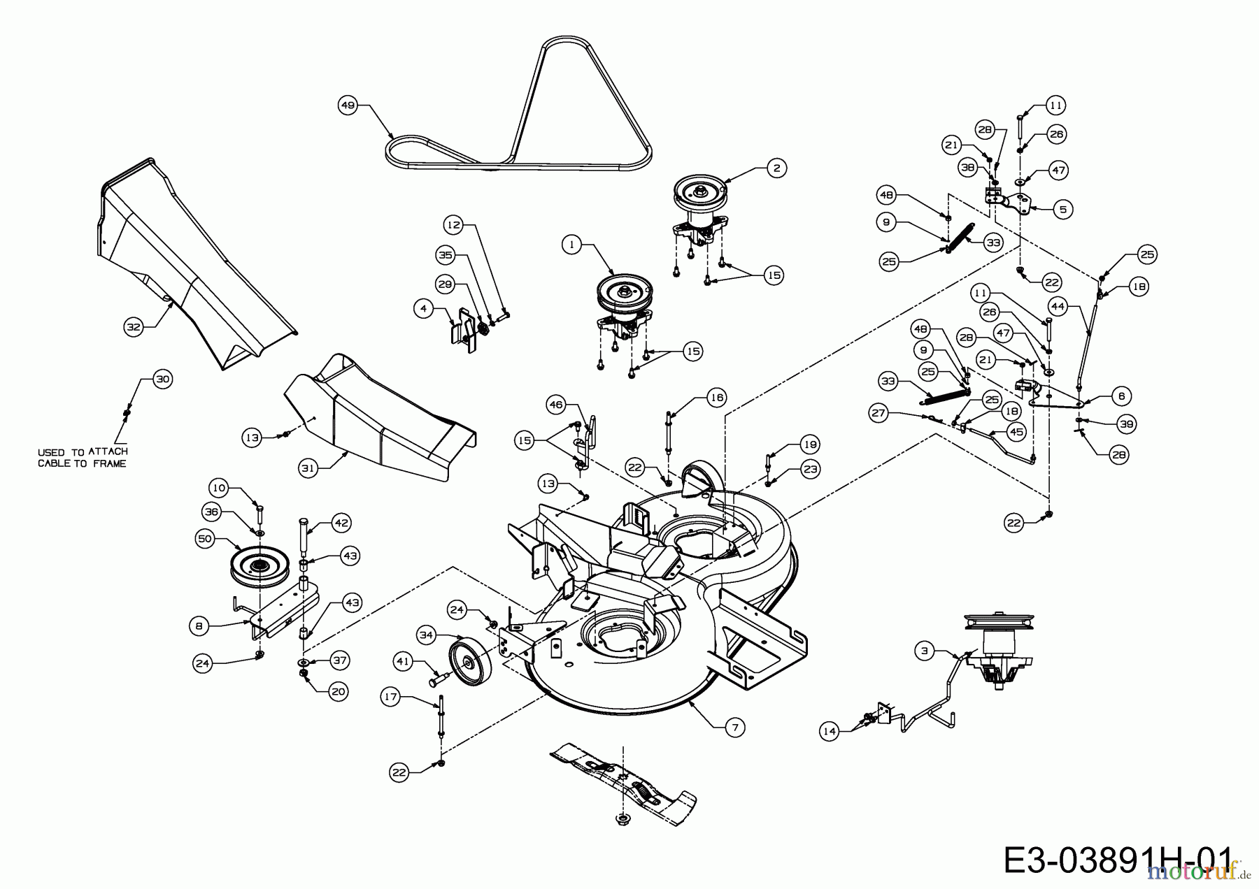  Wolf-Garten Rasentraktoren Ambition 92.130 H 13RH71RE650  (2014) Mähwerk E (36