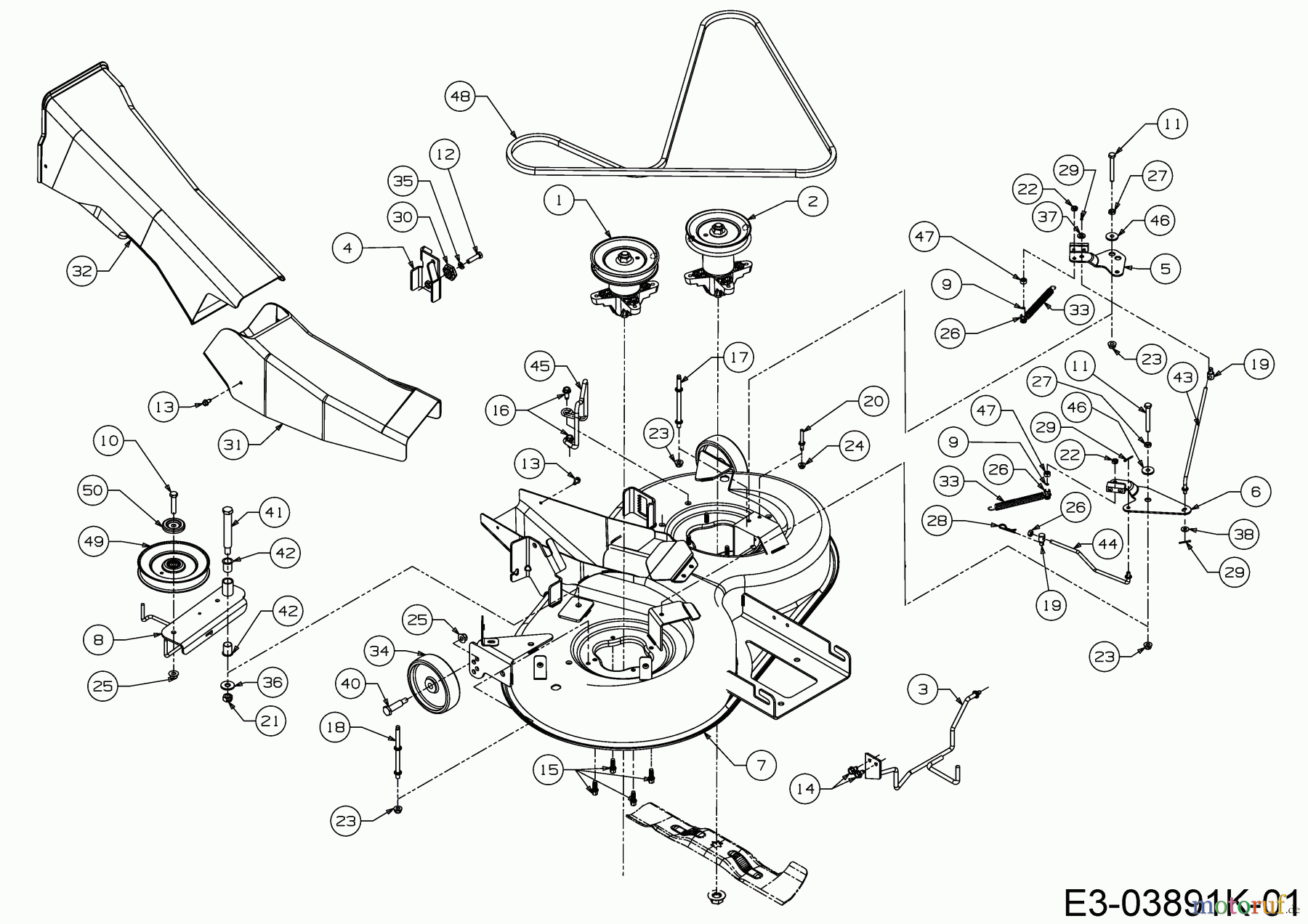  Wolf-Garten Rasentraktoren 92.130 H 13H271WE650  (2017) Mähwerk E (36