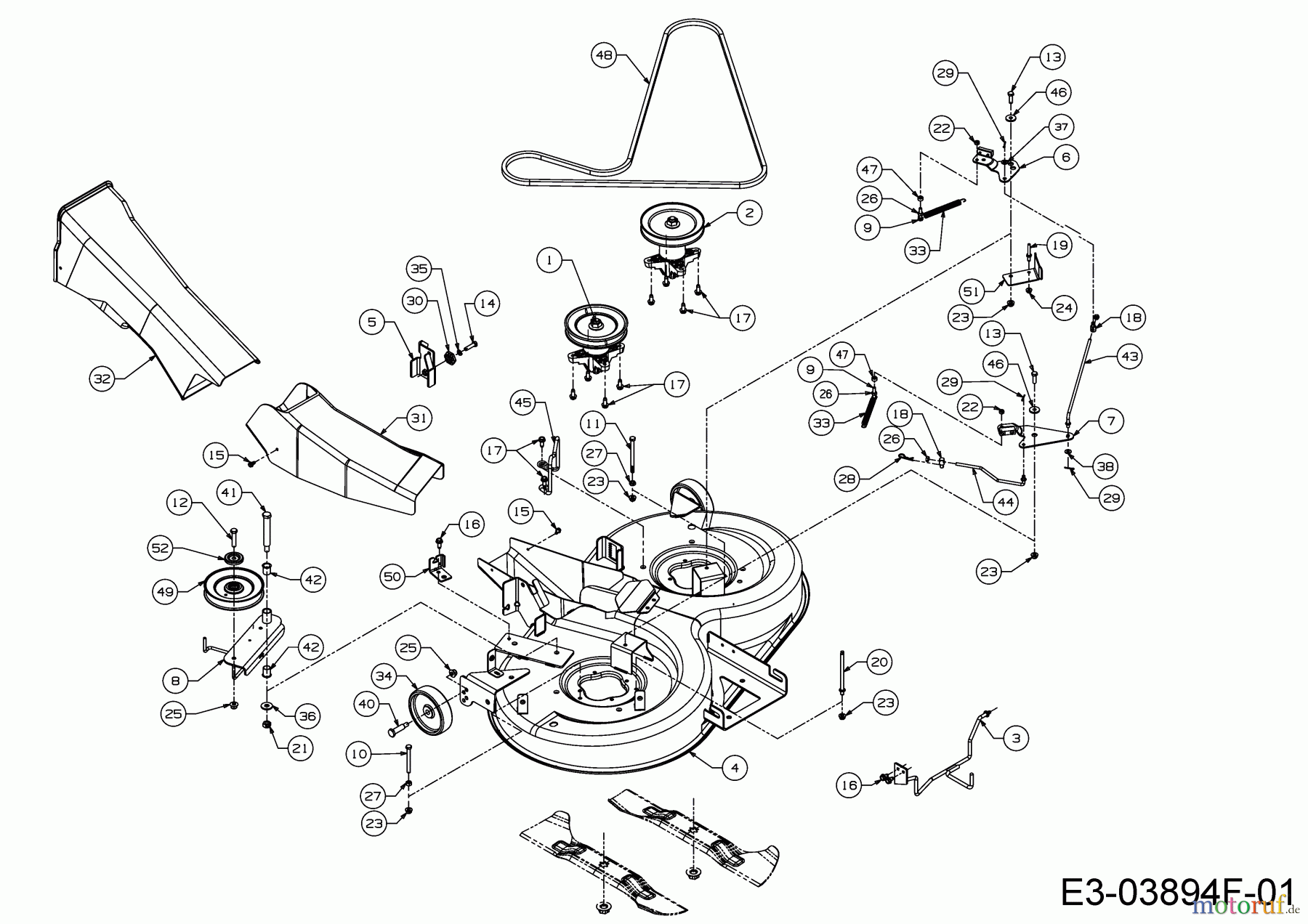  Wolf-Garten Rasentraktoren 105.180 H 13HT71WN650  (2017) Mähwerk N (41