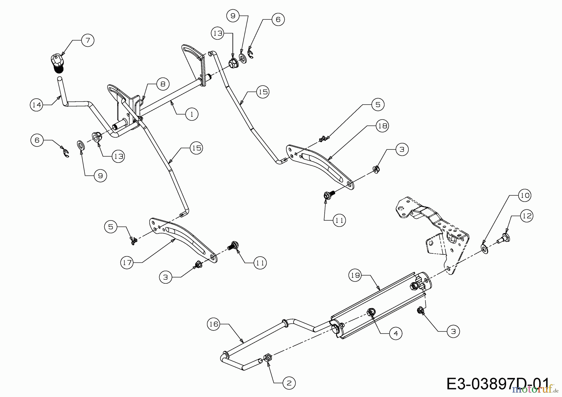  WOLF-Garten Expert Rasentraktoren E 13/92 T 13I2765E650  (2018) Mähwerksaushebung