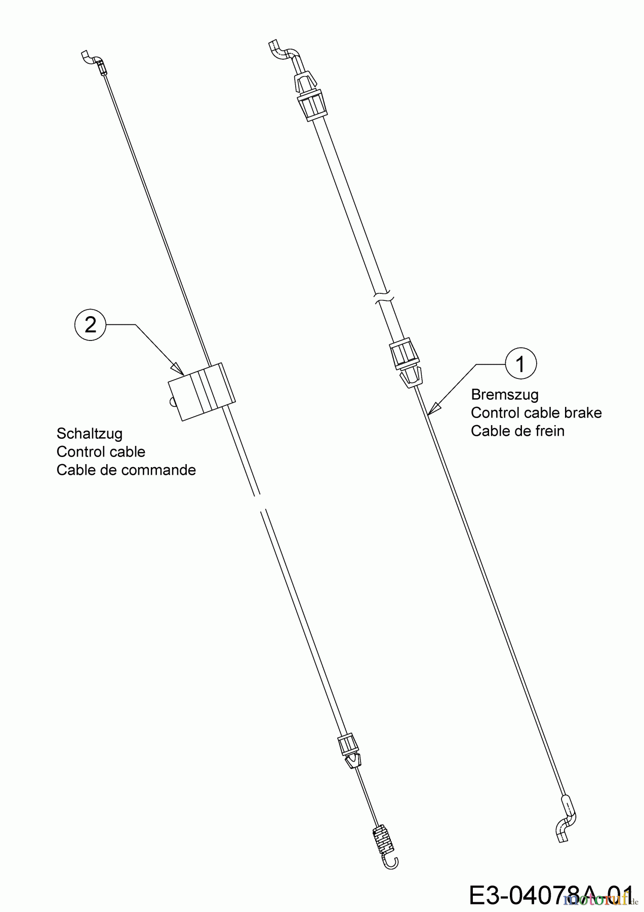  Wolf-Garten Motormäher mit Antrieb ST 5300 AHHW 12B-PRCQ650  (2017) Bowdenzüge