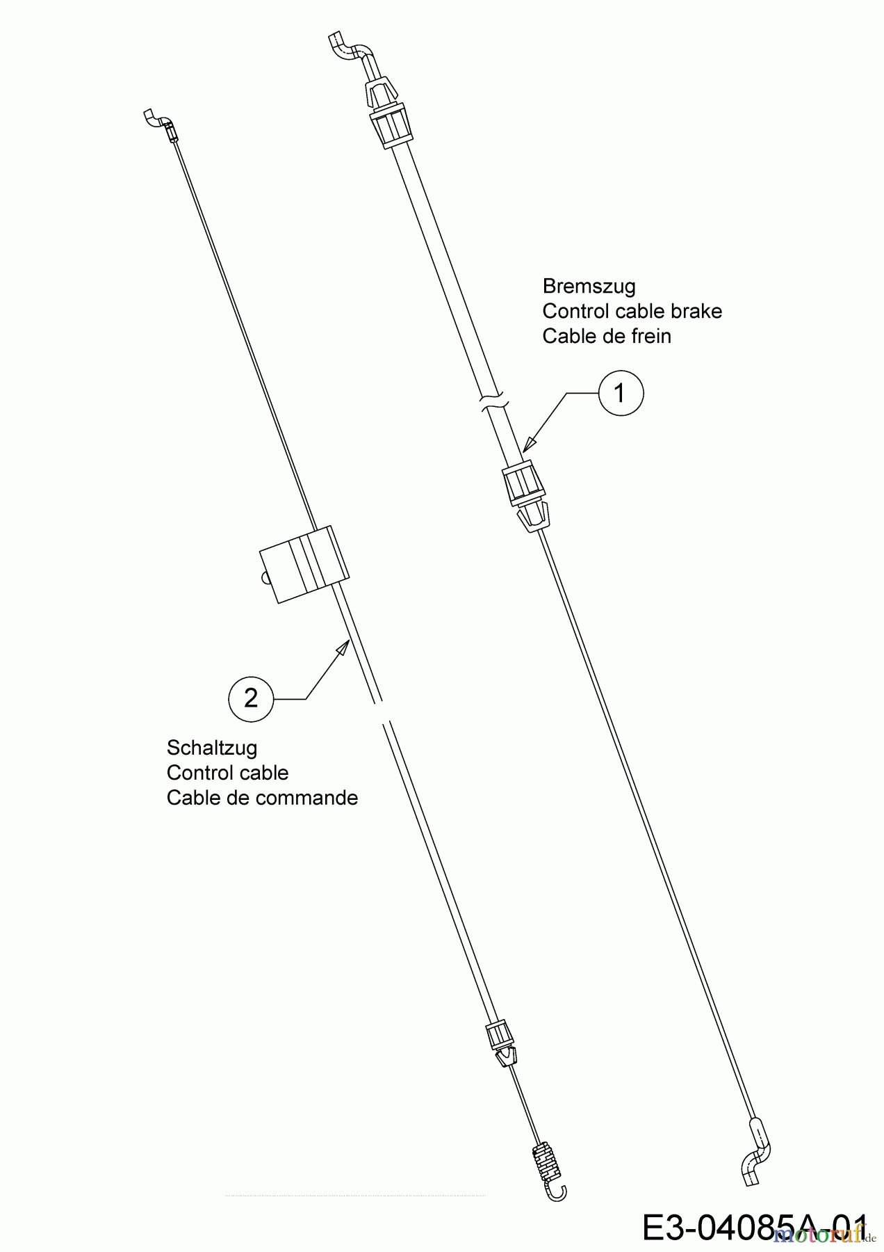  Wolf-Garten Motormäher mit Antrieb Select 4200 A 12A-LOJD650  (2014) Bowdenzüge