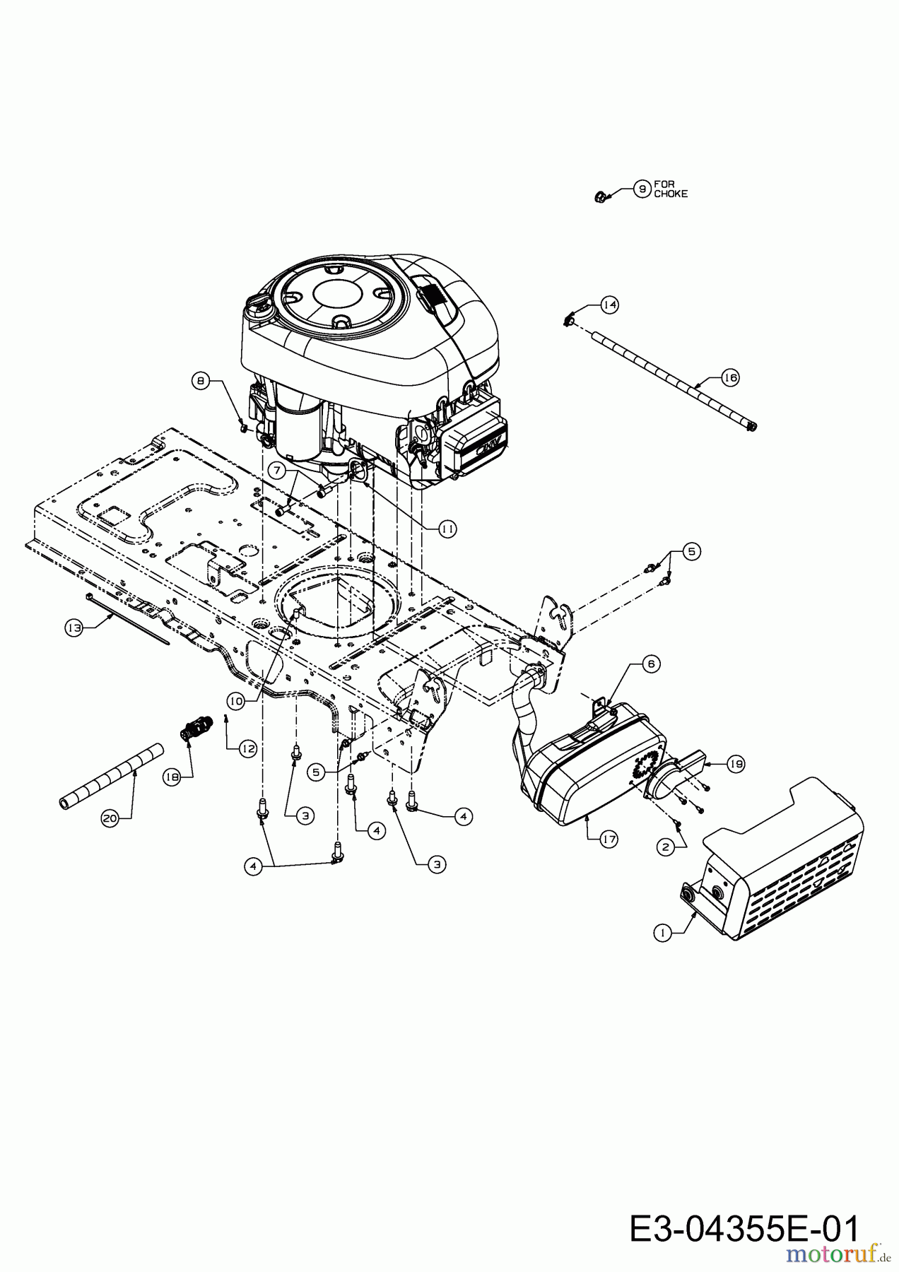  Wolf-Garten Rasentraktoren Expert 92.155 A 13AD90WE650  (2012) Motorzubehör