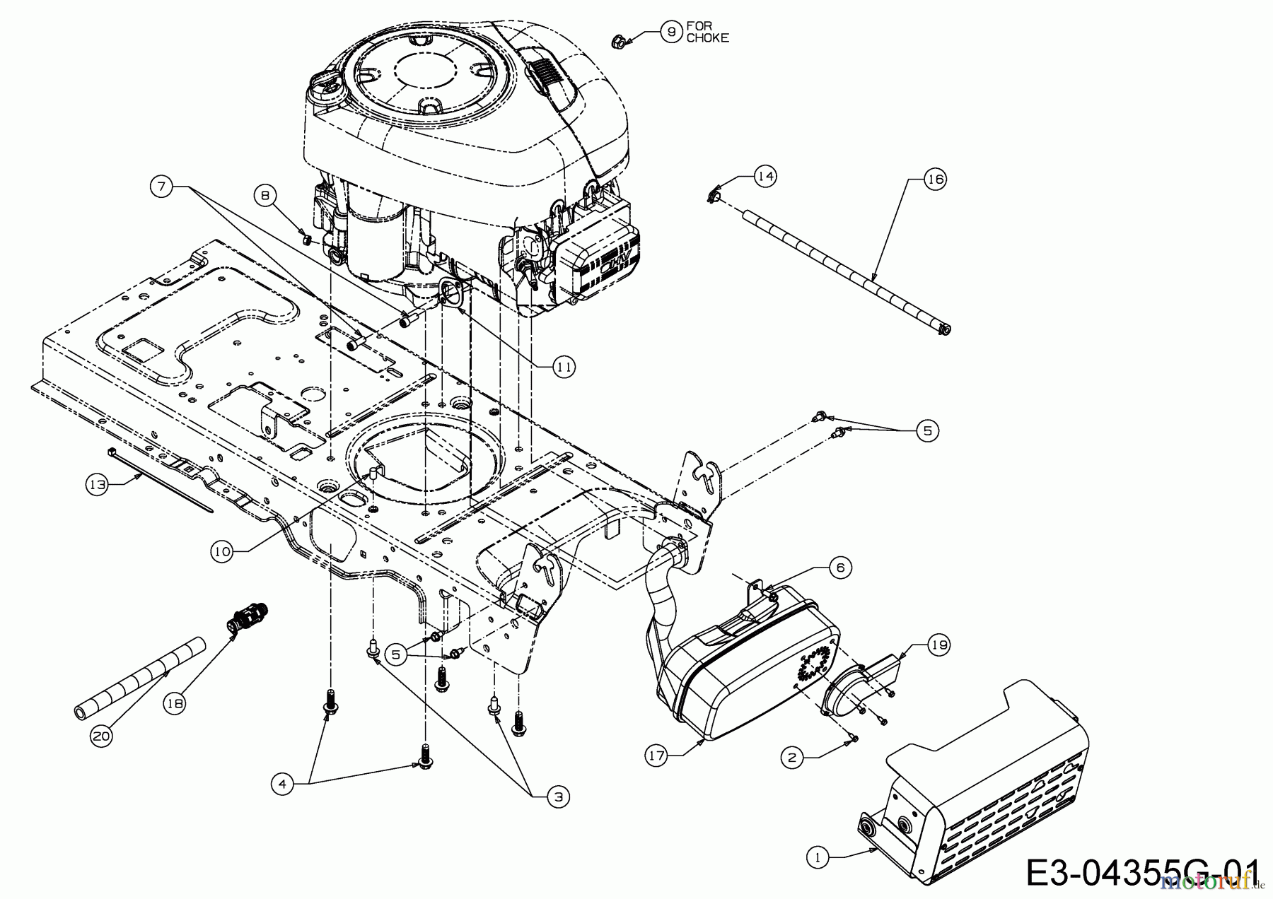  WOLF-Garten Expert Rasentraktoren Expert 105.175 A 13HD90WN650  (2014) Motorzubehör
