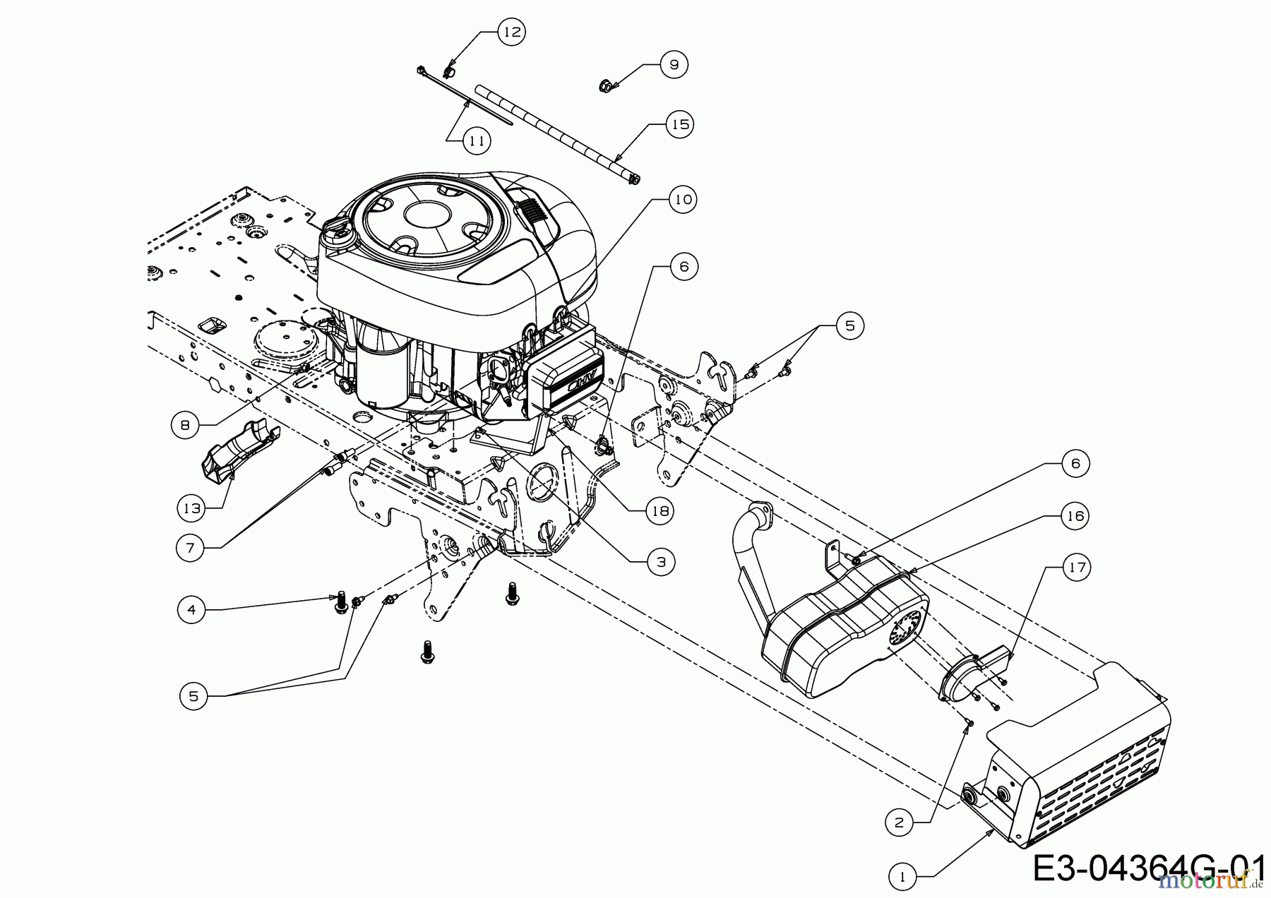  Wolf-Garten Rasentraktoren S 96.130 T 13HH76WF650  (2016) Motorzubehör
