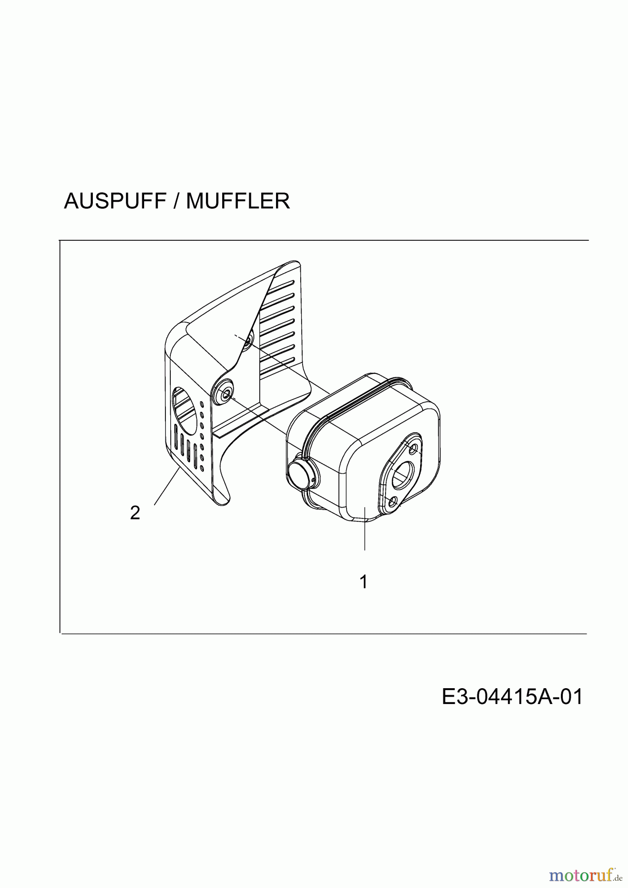 Wolf-Garten Benzinmotoren MTD 1 P 61 BHA 752Z1P61BHA (2010) Auspuff