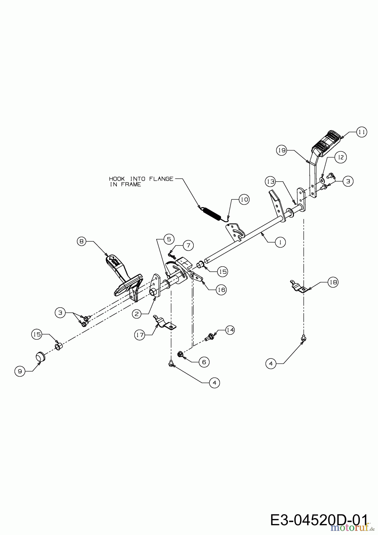  Wolf-Garten Rasentraktoren Expert 92.160 H 13AG91WE650  (2012) Pedale