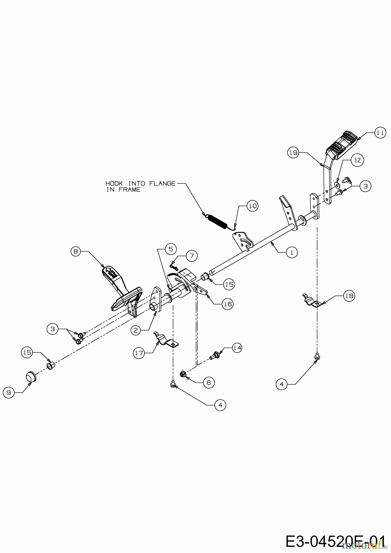 Wolf-Garten Rasentraktoren Expert 105.180 H 13BG91WN650 (2013) Pedale