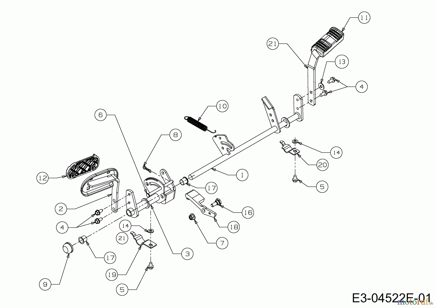  WOLF-Garten Expert Rasentraktoren Expert 105.175 A 13BD90WN650  (2014) Pedale