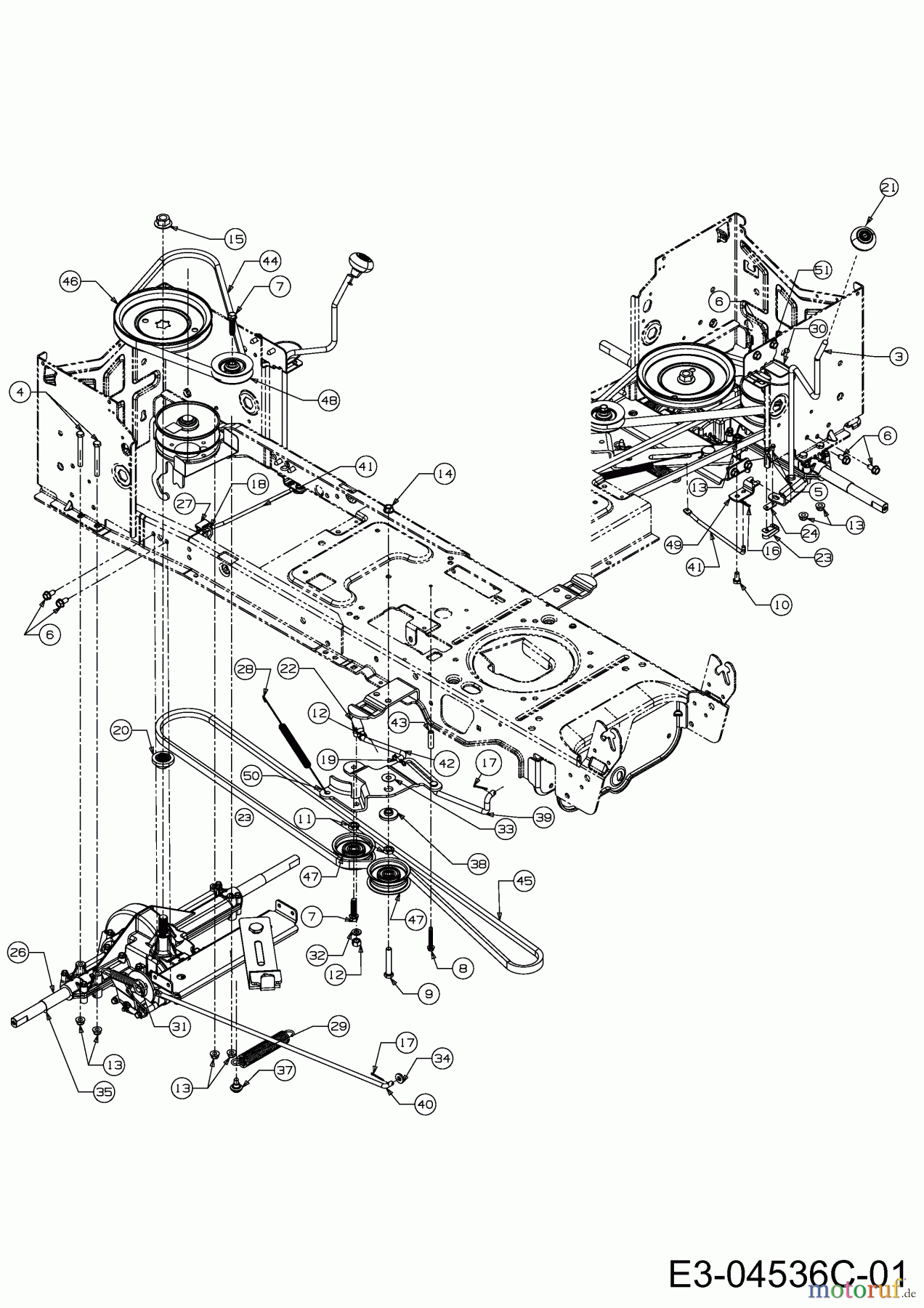  WOLF-Garten Expert Rasentraktoren Expert 107.175 A 13AD90WG650  (2013) Fahrantrieb
