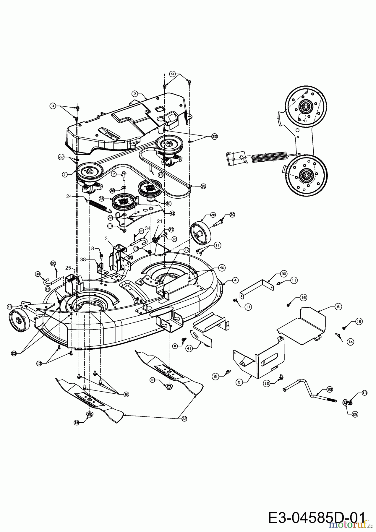 Wolf-Garten Rasentraktoren Expert 96.160 H 13AG91WF650 (2012) Mähwerk F (38