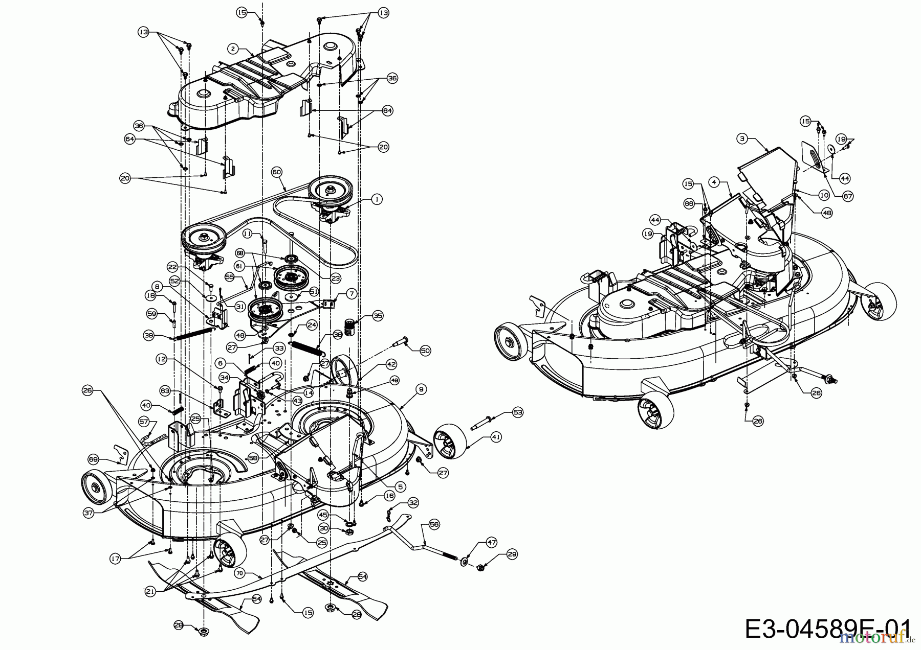  Wolf-Garten Rasentraktoren Expert 107.175 A 13AD90WG650  (2013) Mähwerk G (42