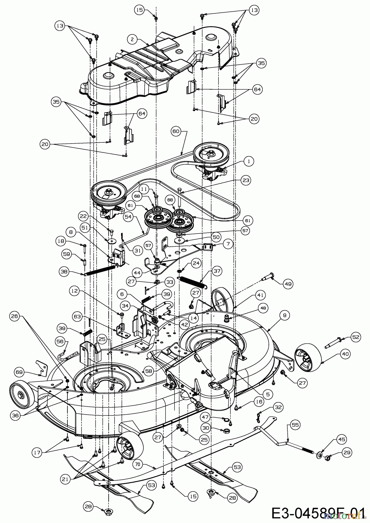  WOLF-Garten Expert Rasentraktoren Expert 107.175 A 13BD90WG650  (2014) Mähwerk G (42