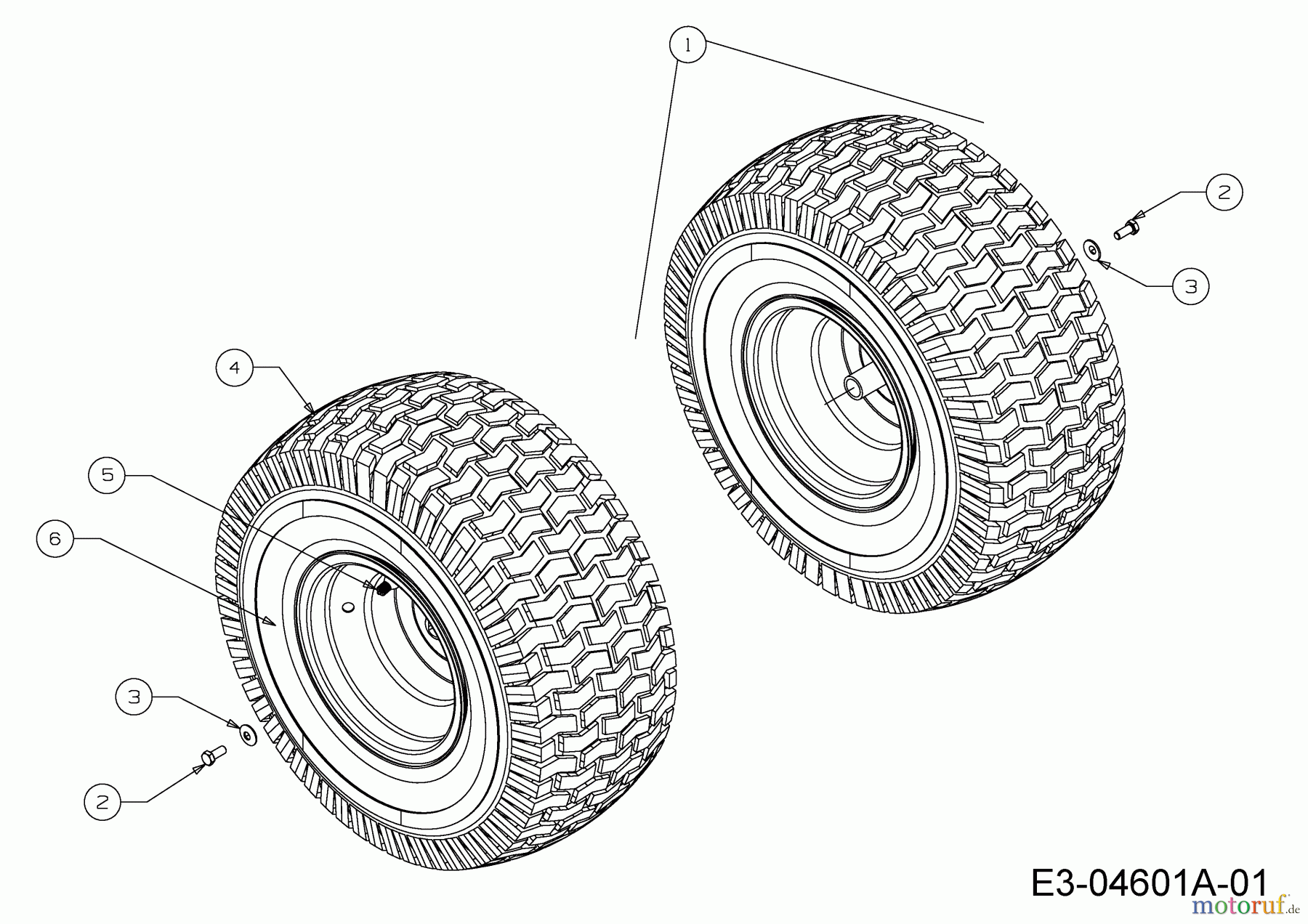 Wolf-Garten Rasentraktoren Expert 105.180 H 13AG91WN650  (2012) Räder hinten 20x8
