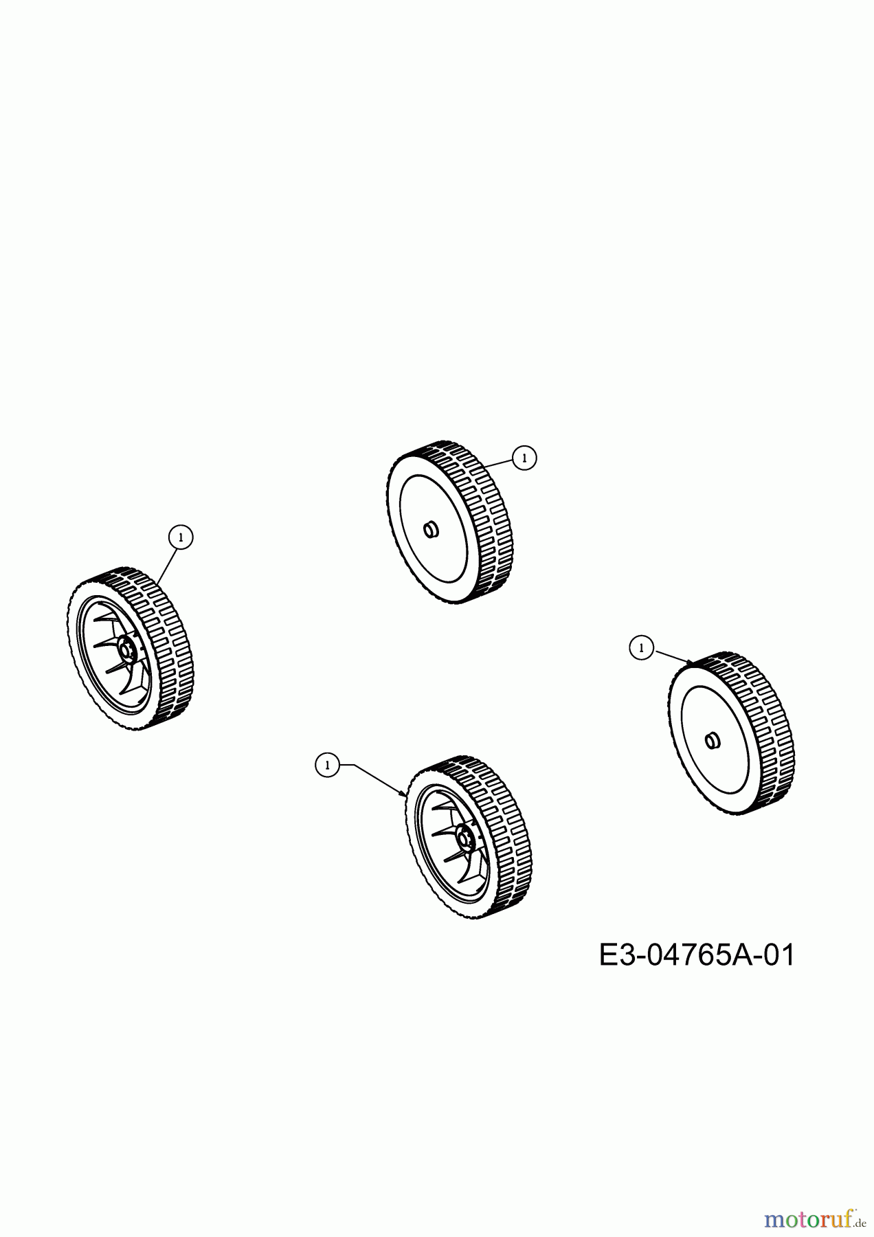  Wolf-Garten Motormäher Select 4600 11C-J1JD650  (2011) Räder