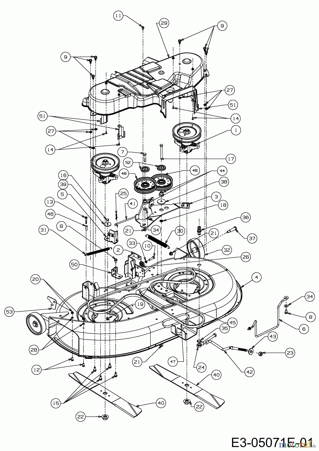  Wolf-Garten Rasentraktoren Ambition 107.175 H 13TN79RG650  (2014) Mähwerk G (42