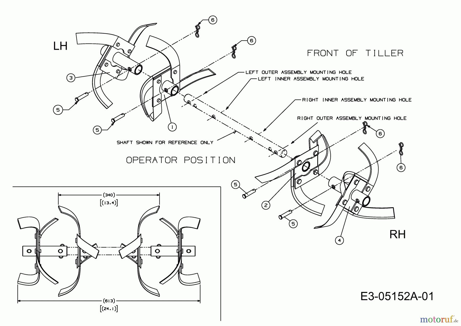  Wolf-Garten Motorhacken T 61 B 21A-252F650  (2014) Hacksterne