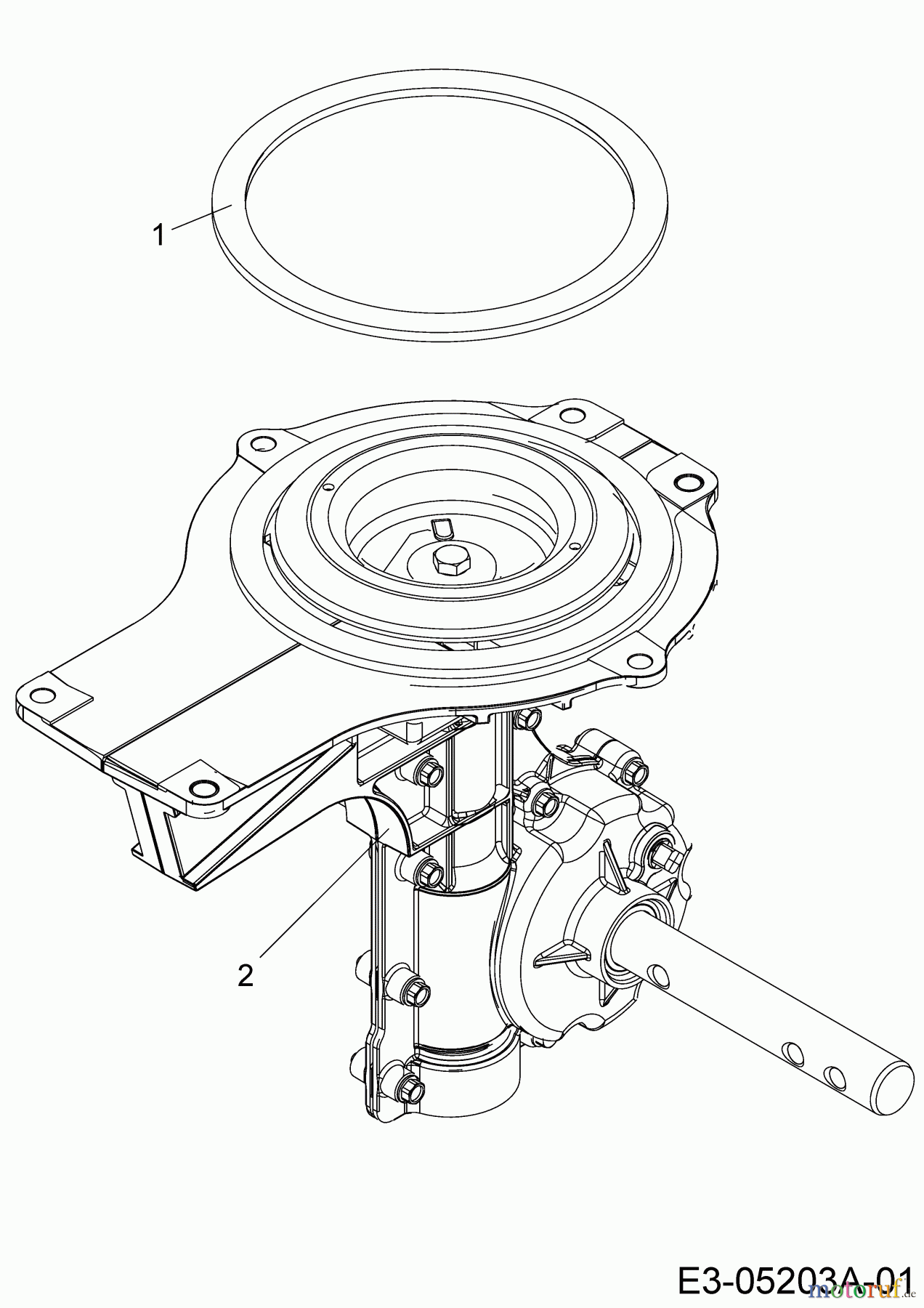  Wolf-Garten Motorhacken T 61 B 21B-253A650  (2014) Getriebe