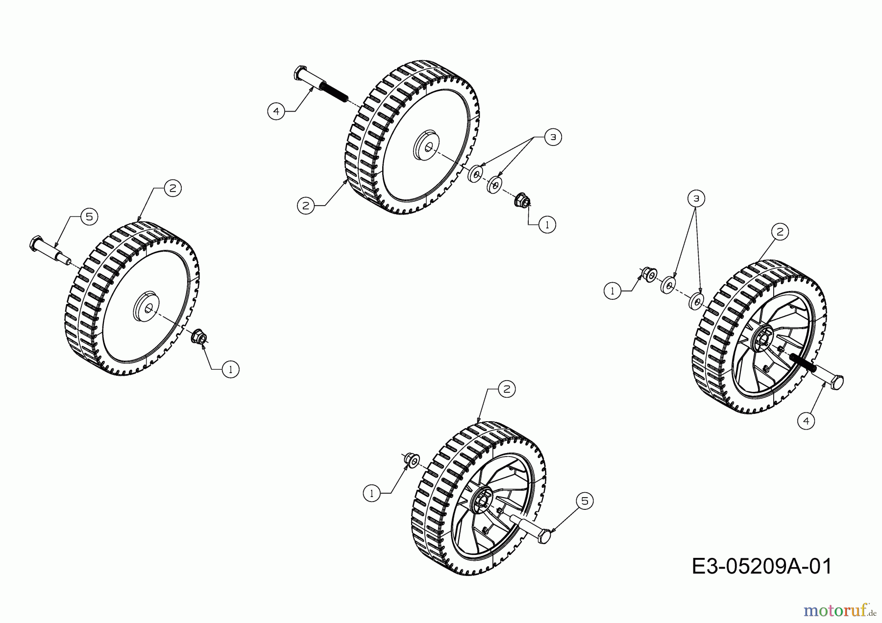  Wolf-Garten Motorvertikutierer UV 4000 B 3639000  (2011) Räder