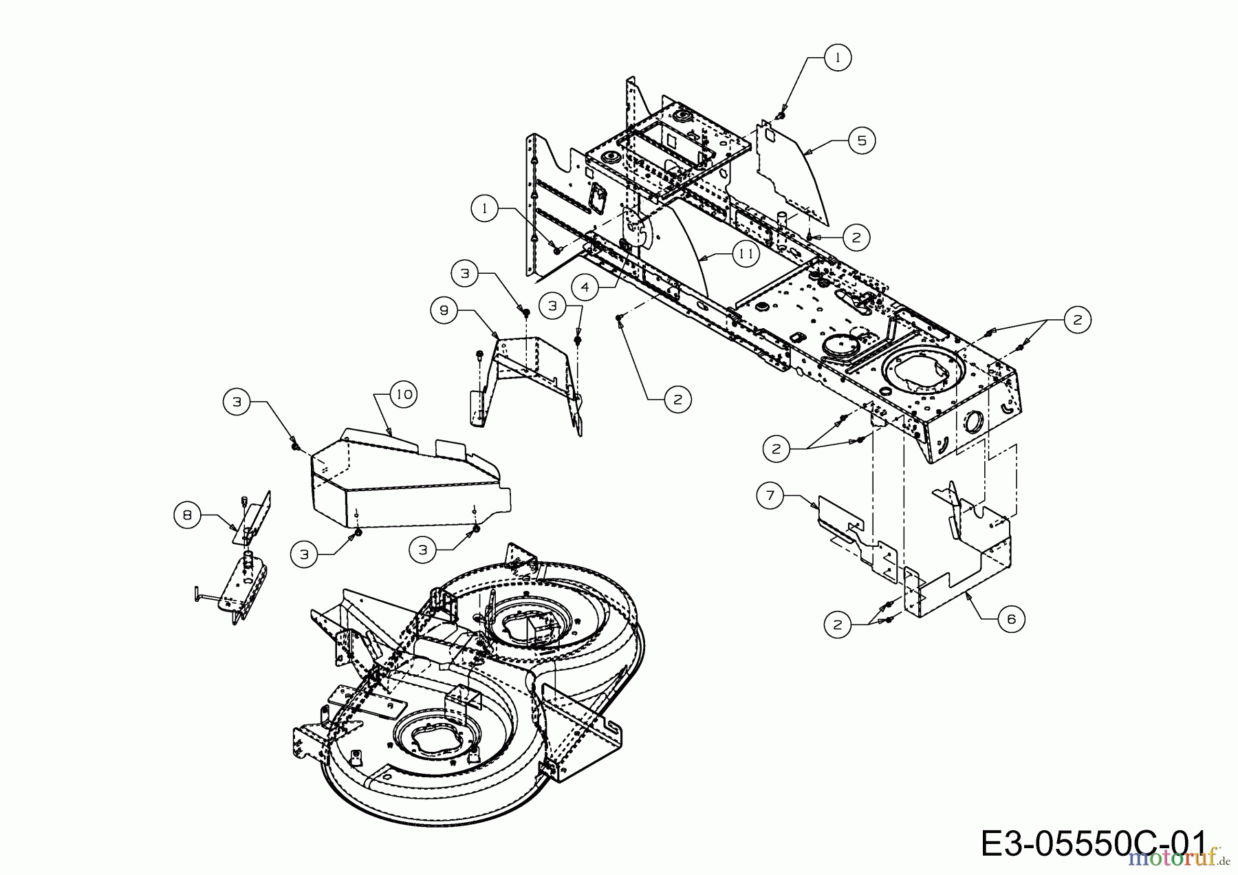  Wolf-Garten Rasentraktoren Ambition 105.175 H 13RN71RN650  (2013) Abdeckungen Mähwerk N (41