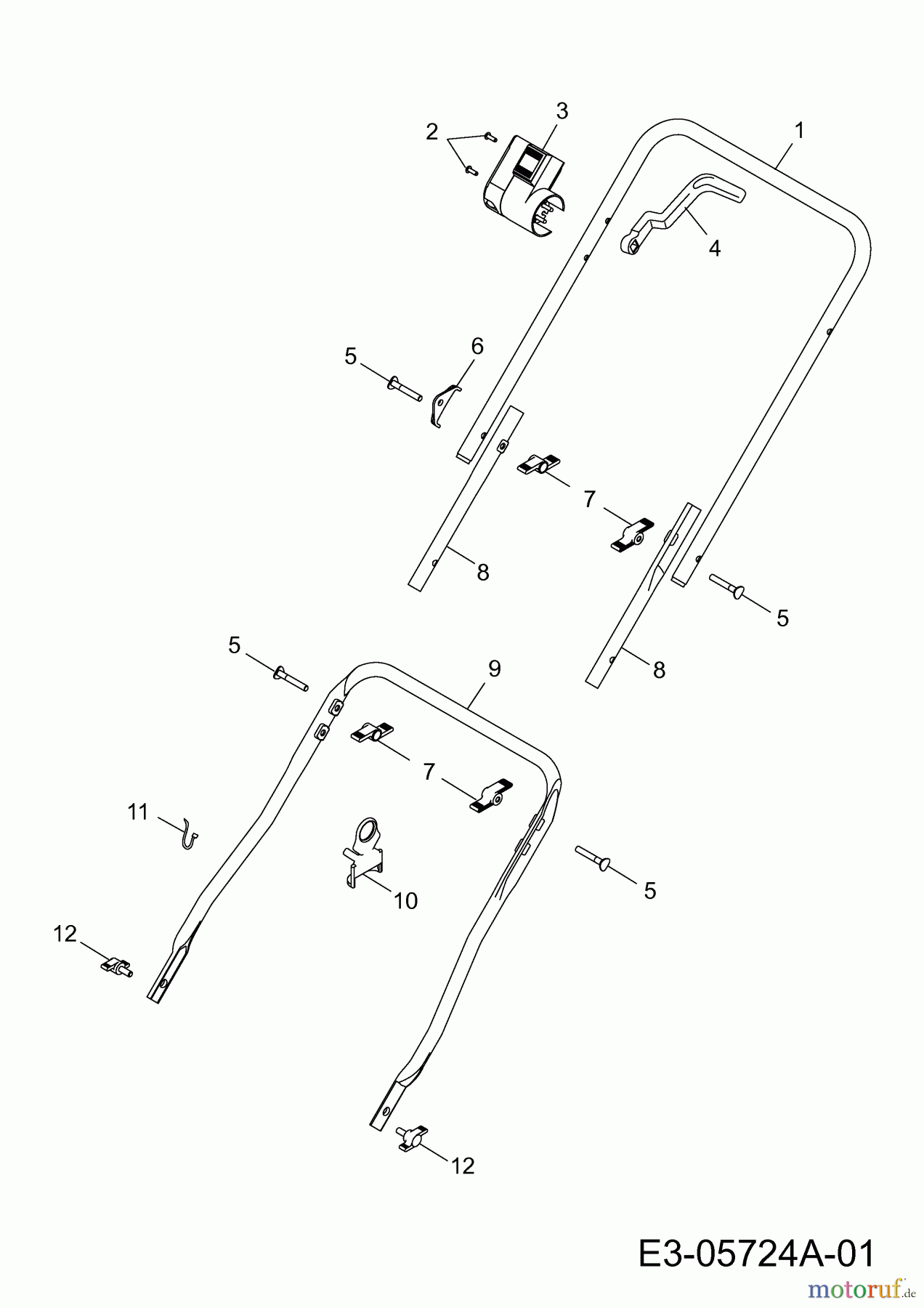  Wolf-Garten Elektrovertikutierer UV 29 EV 3618000  (2012) Holm